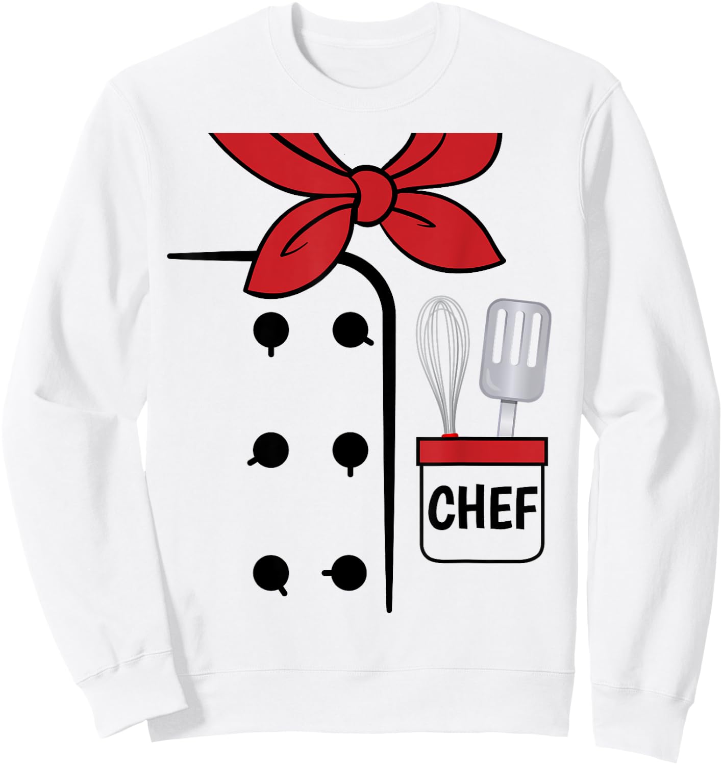 Cook Chef Coat Costume Funny Halloween Shirt Kids Adults Sweatshirt - Sweatshirt | White