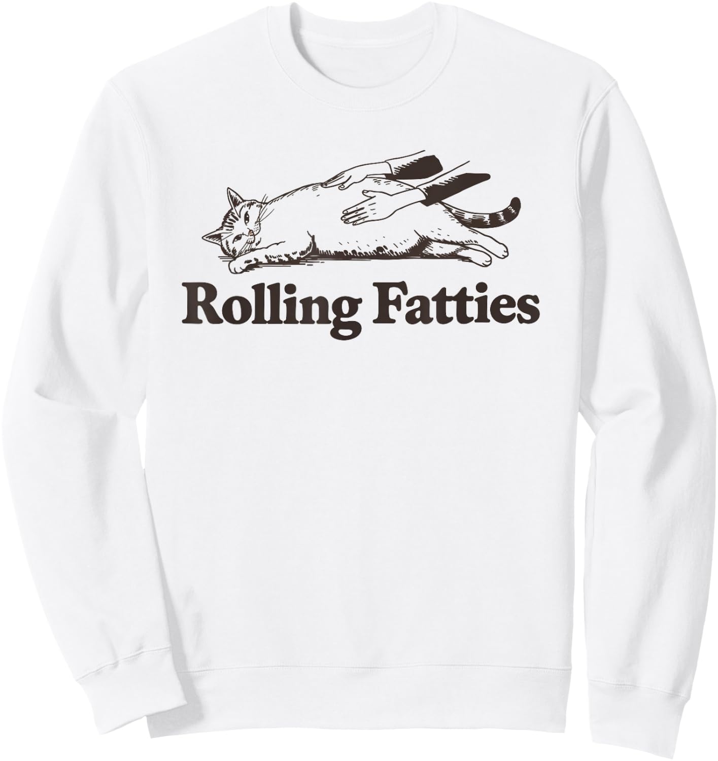 Adults Cat Lover Grey Small Classic Fit Short Sleeve Sweatshirt - Sweatshirt | White