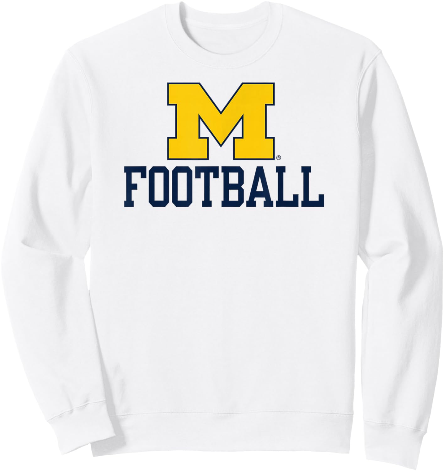 Michigan Wolverines Football Icon Officially Licensed Sweatshirt - Sweatshirt | White