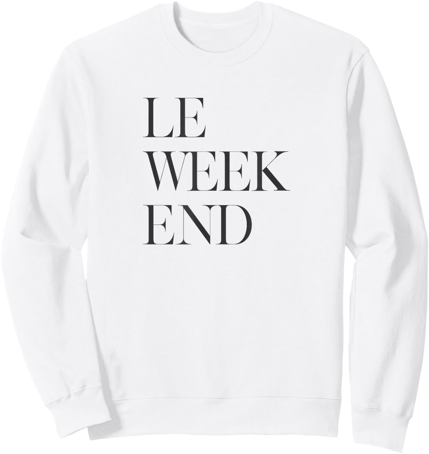 Le Weekend -Adults Grey Sweatshirt - Sweatshirt | White