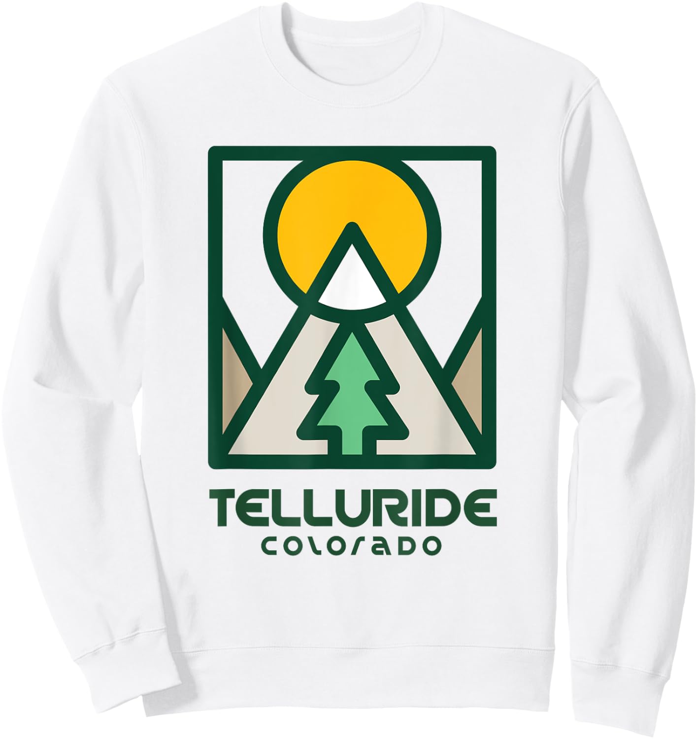 Telluride Colorado - Telluride Mountains Sweatshirt - Sweatshirt | White