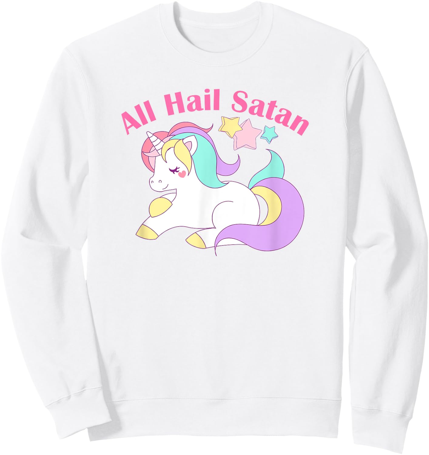 Pastel Goth Shirt Kawaii Unicorn Death Metal Sweatshirt - Sweatshirt | White
