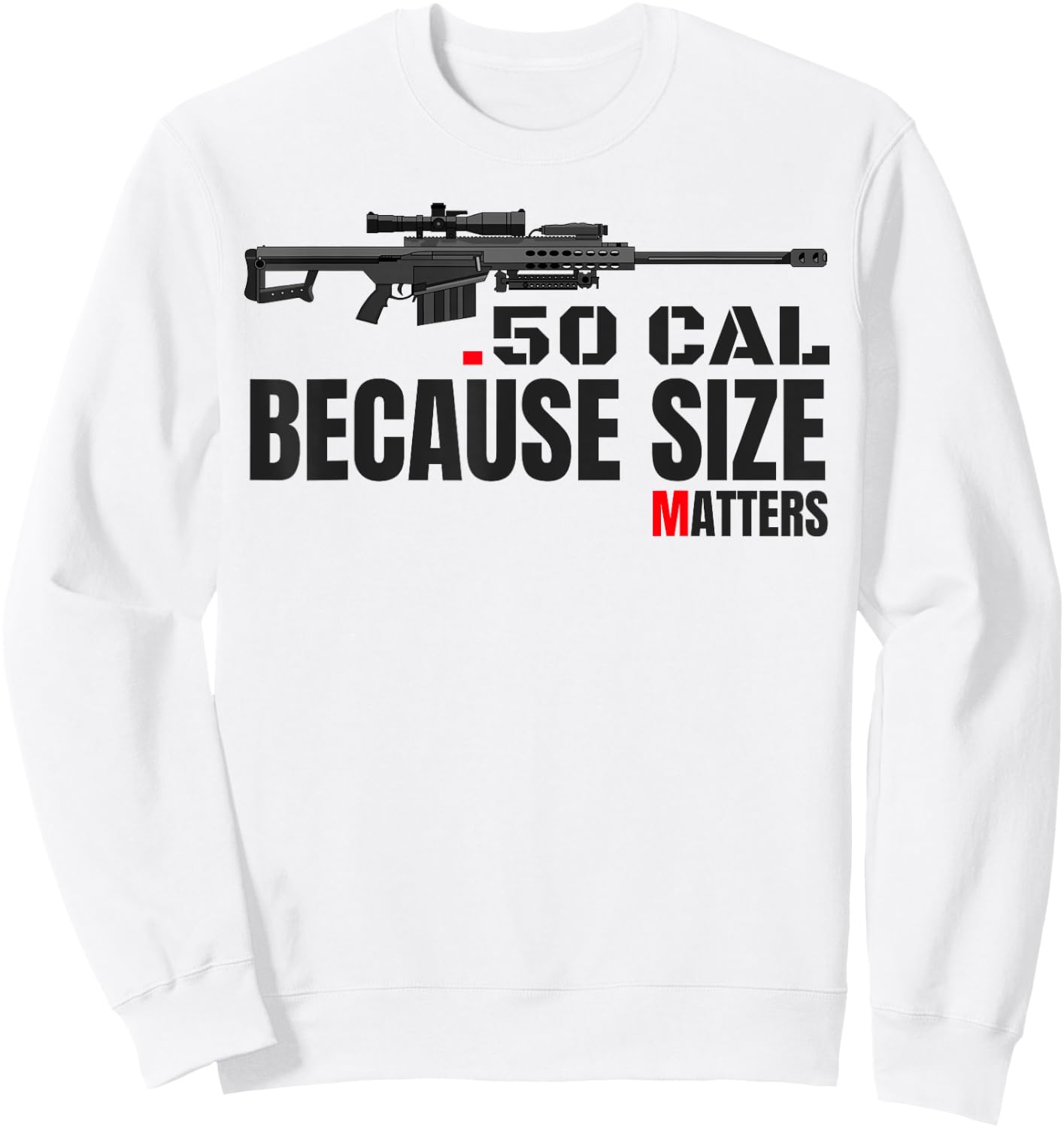 Barrett 50 Cal Gun Love 2nd Amendment Adult Pro Gun Army Sweatshirt - Sweatshirt | White