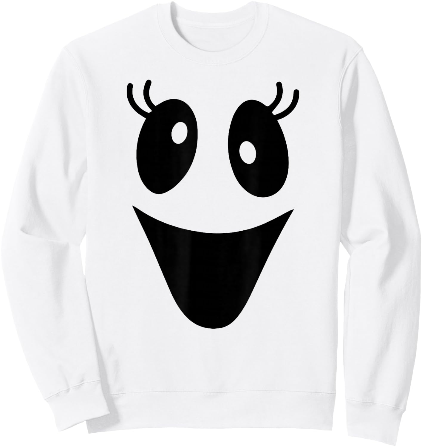 Cute Female Ghost Face Outfit for Halloween Costumes Sweatshirt - Sweatshirt | White
