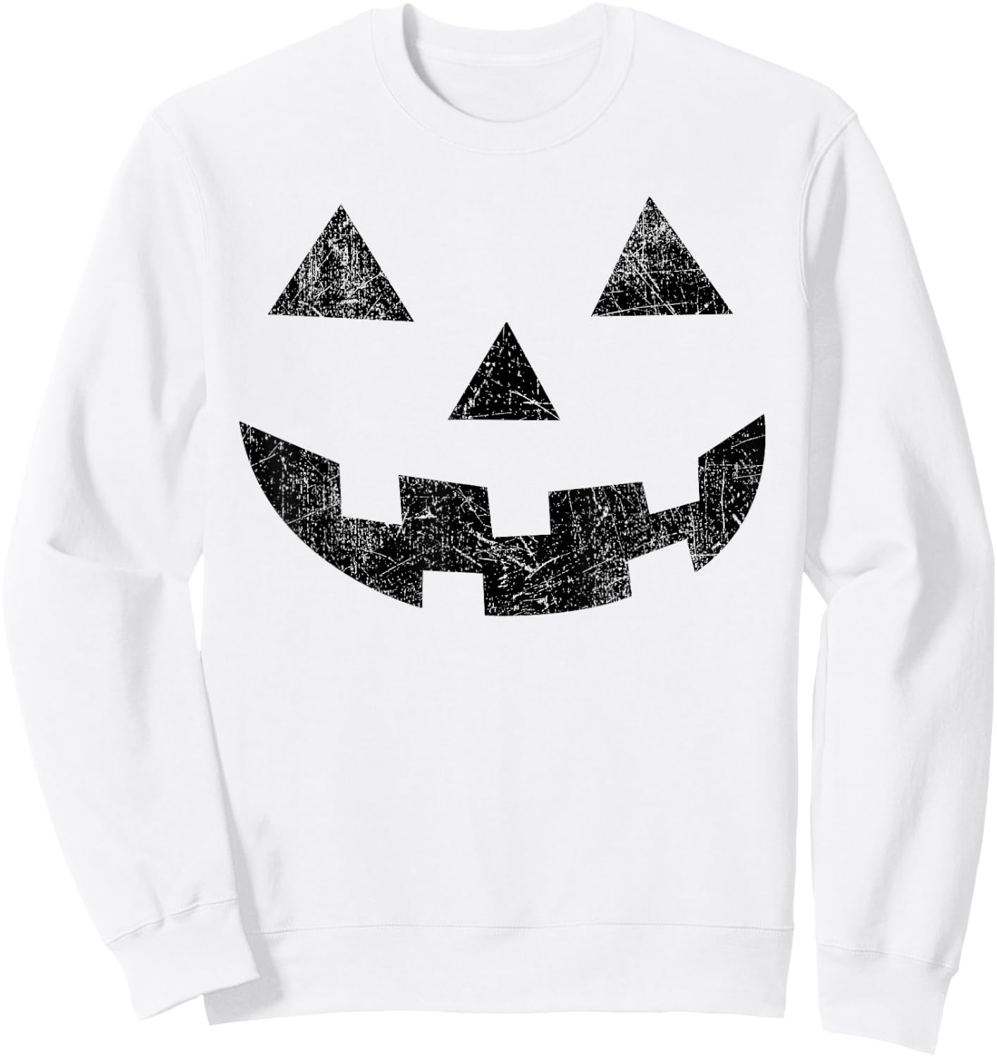 Vintage Jack O Lantern Pumpkin Face Halloween Costume Sweatshirt - Sweatshirt | White
