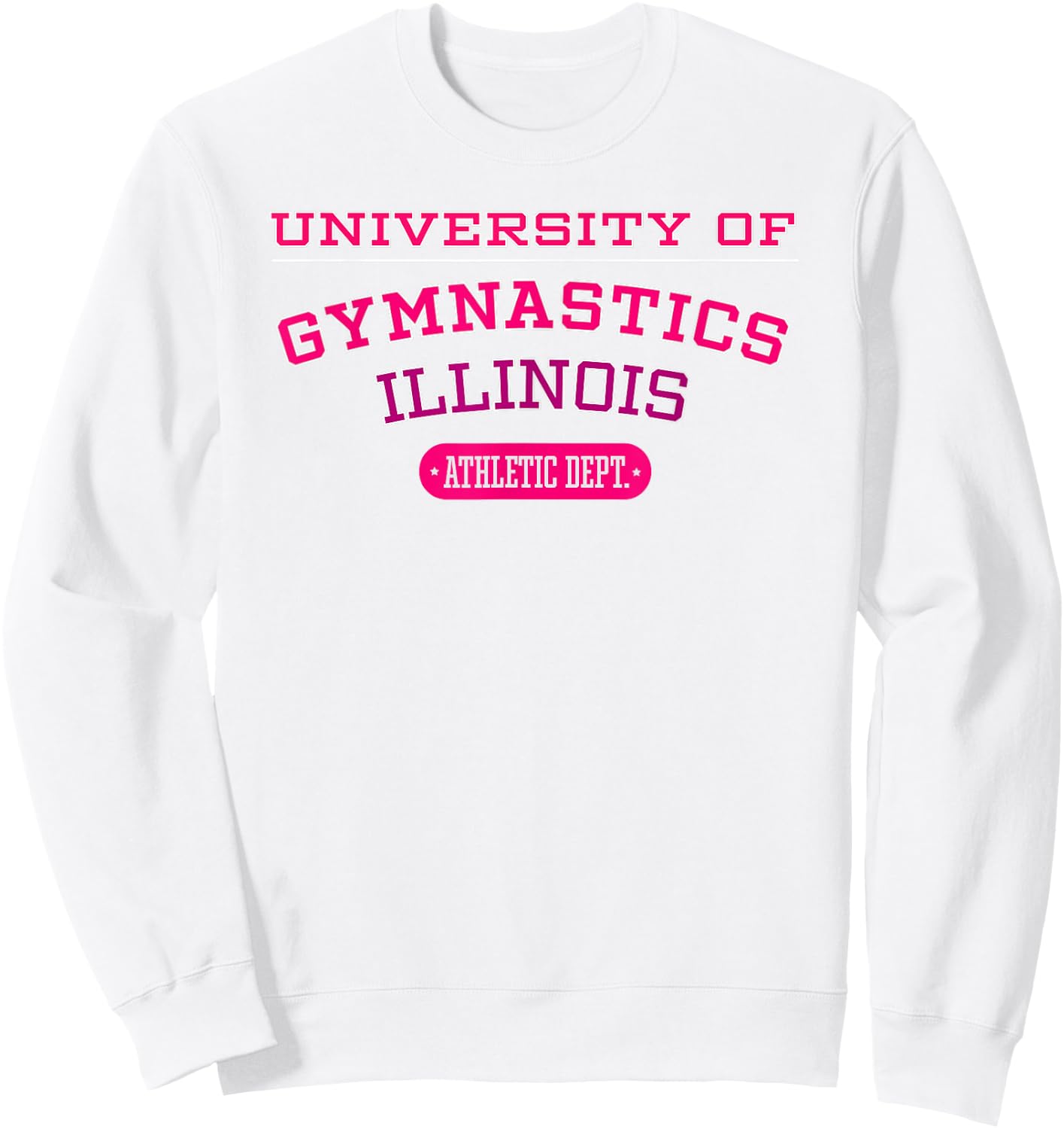 University of Gymnastics ILLINOIS Athletic Dept. Sweatshirt - Sweatshirt | White