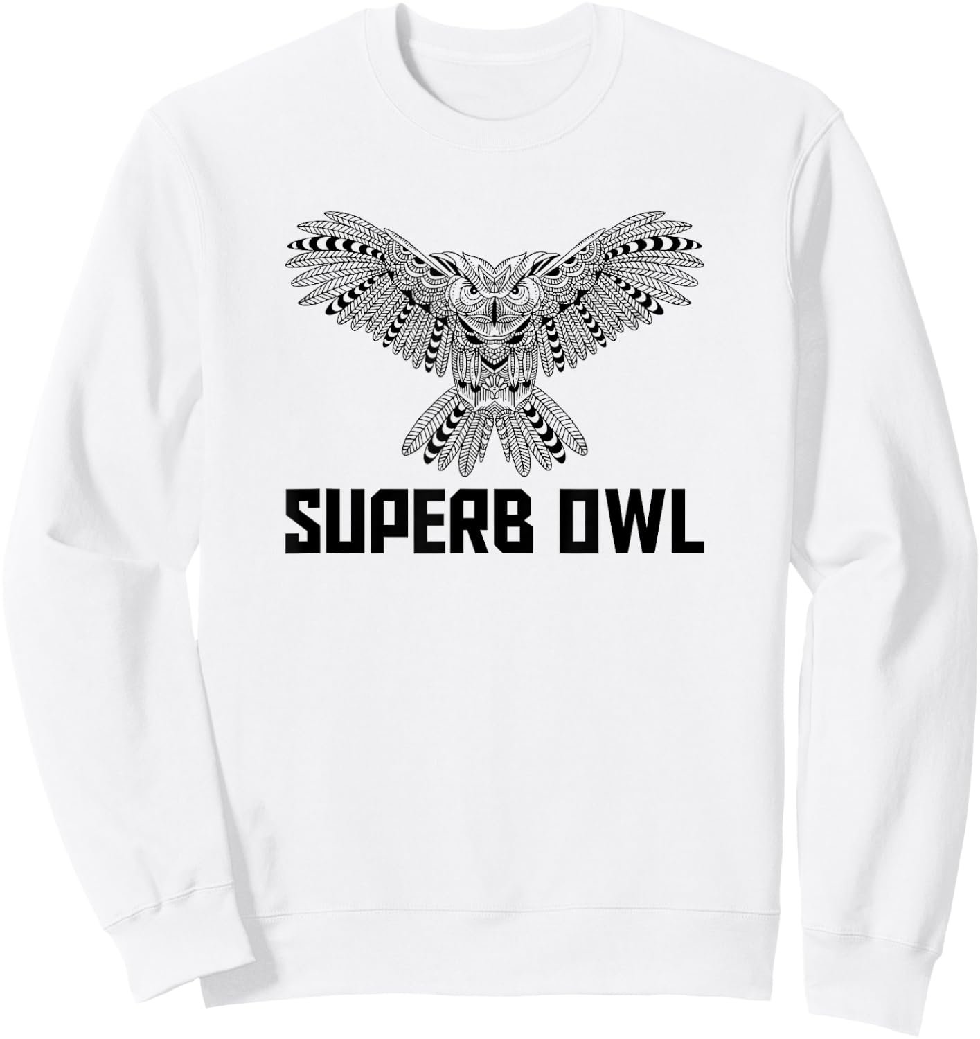The Feather Superb Owl Shirt - Owl Bird Shirt Sweatshirt - Sweatshirt | White