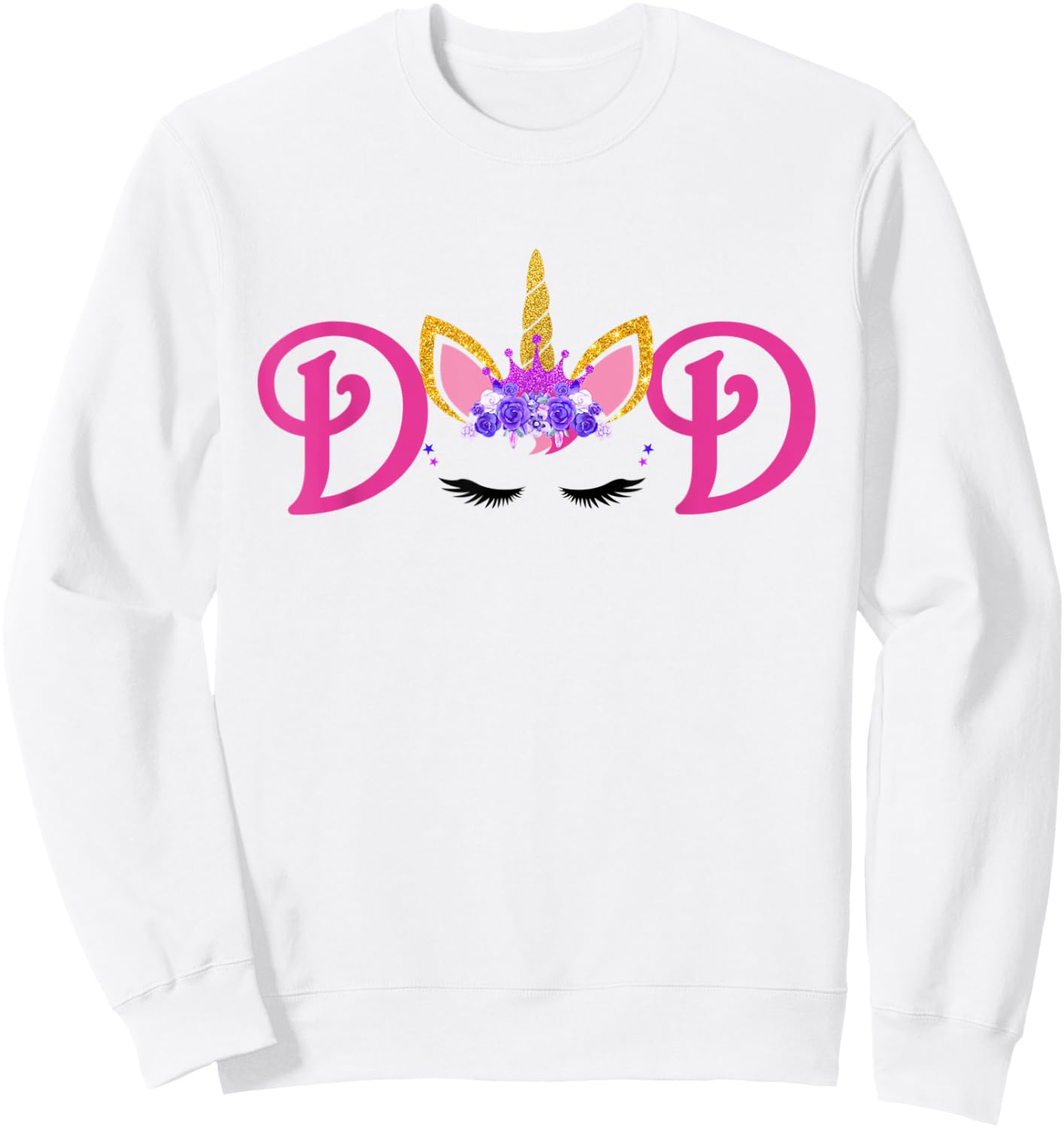 Unicorn Dad Outfit Father of the Unicorn Birthday Daddy Sweatshirt - Sweatshirt | White