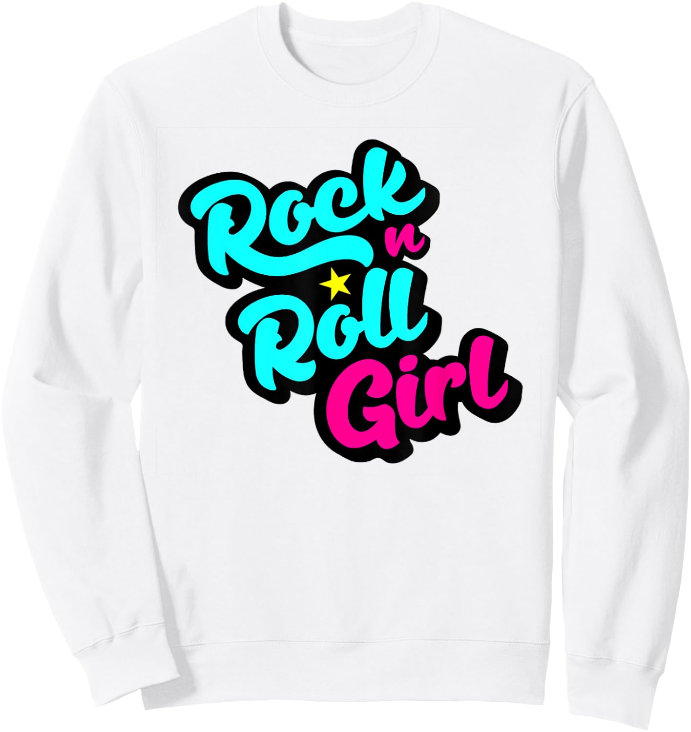 Rock N Roll Girl Ocean Fish Halloween Costumes Group Family Sweatshirt - Sweatshirt | White