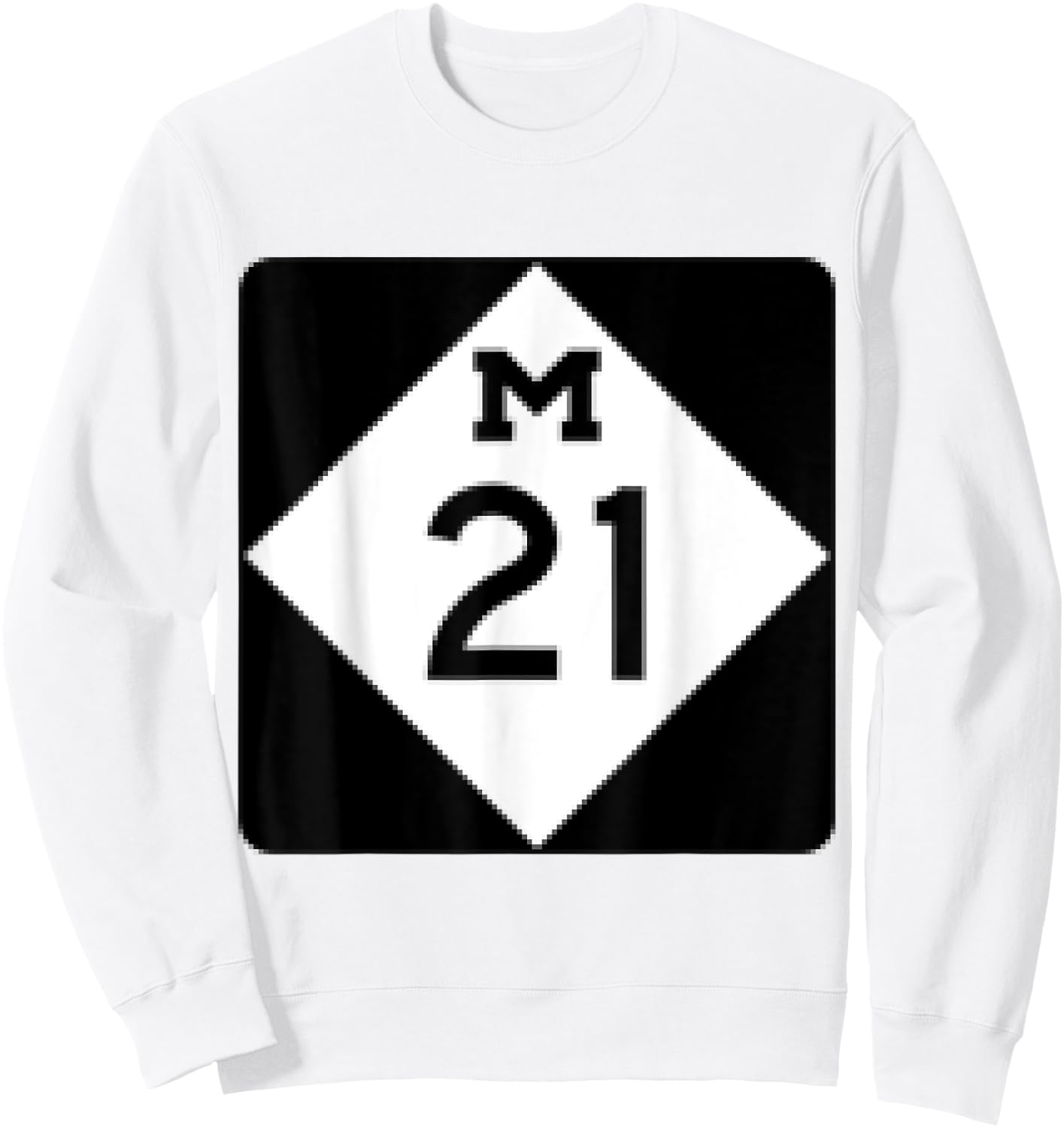 M21 Michigan Highway Sweatshirt - Sweatshirt | White