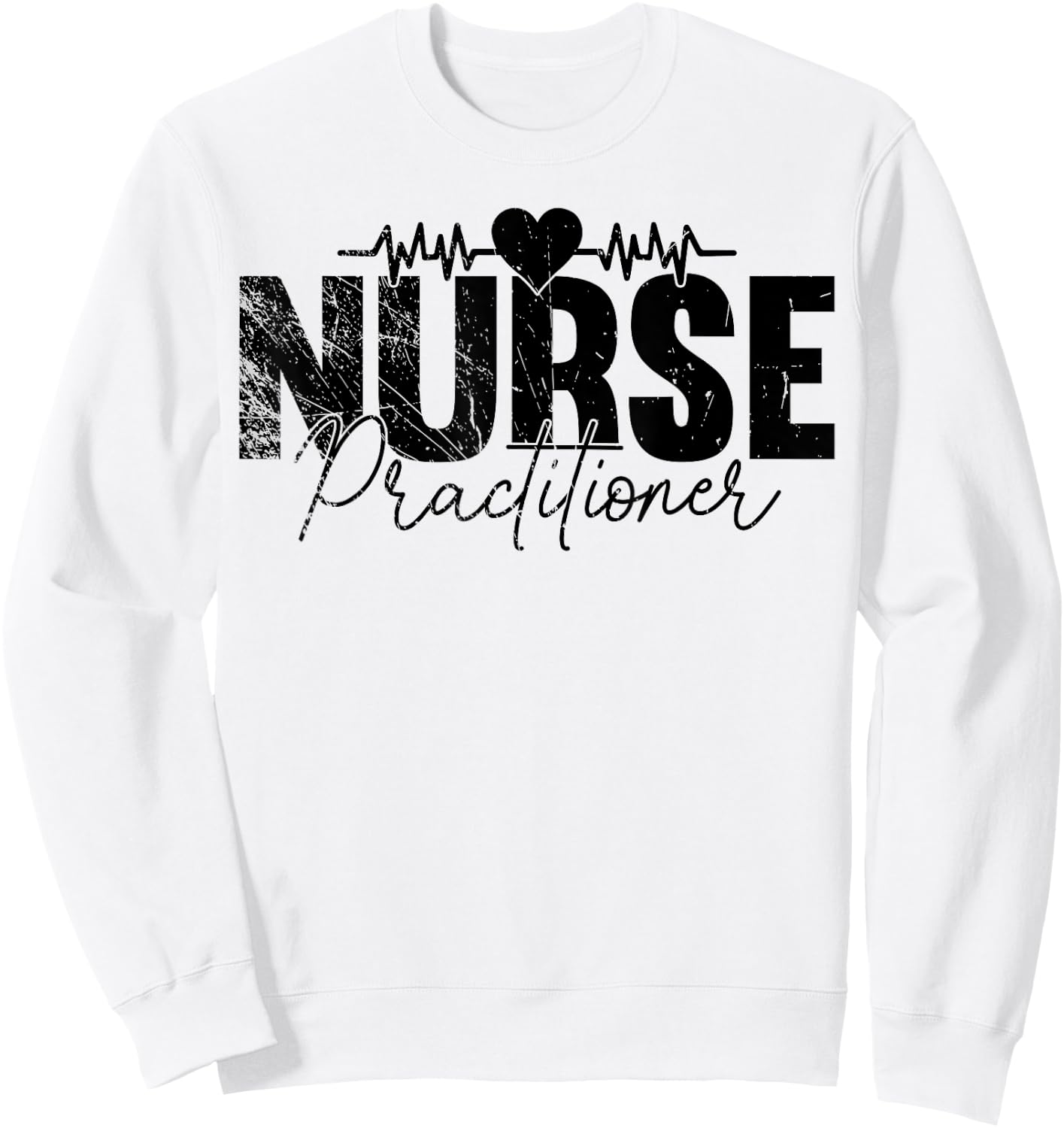 Proud NP Nurse Practitioner, Nursing, Nurse Lover Sweatshirt - Sweatshirt | White