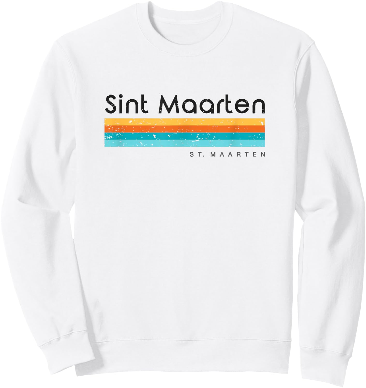 Vintage Sint Maarten Retro Design Sweatshirt - Sweatshirt | White