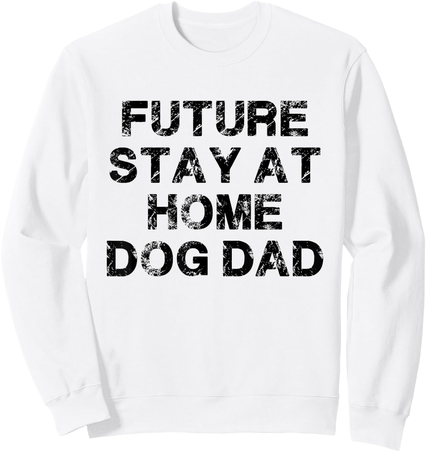 Future Stay At Home Dog Dad Gift Sweatshirt - Sweatshirt | White