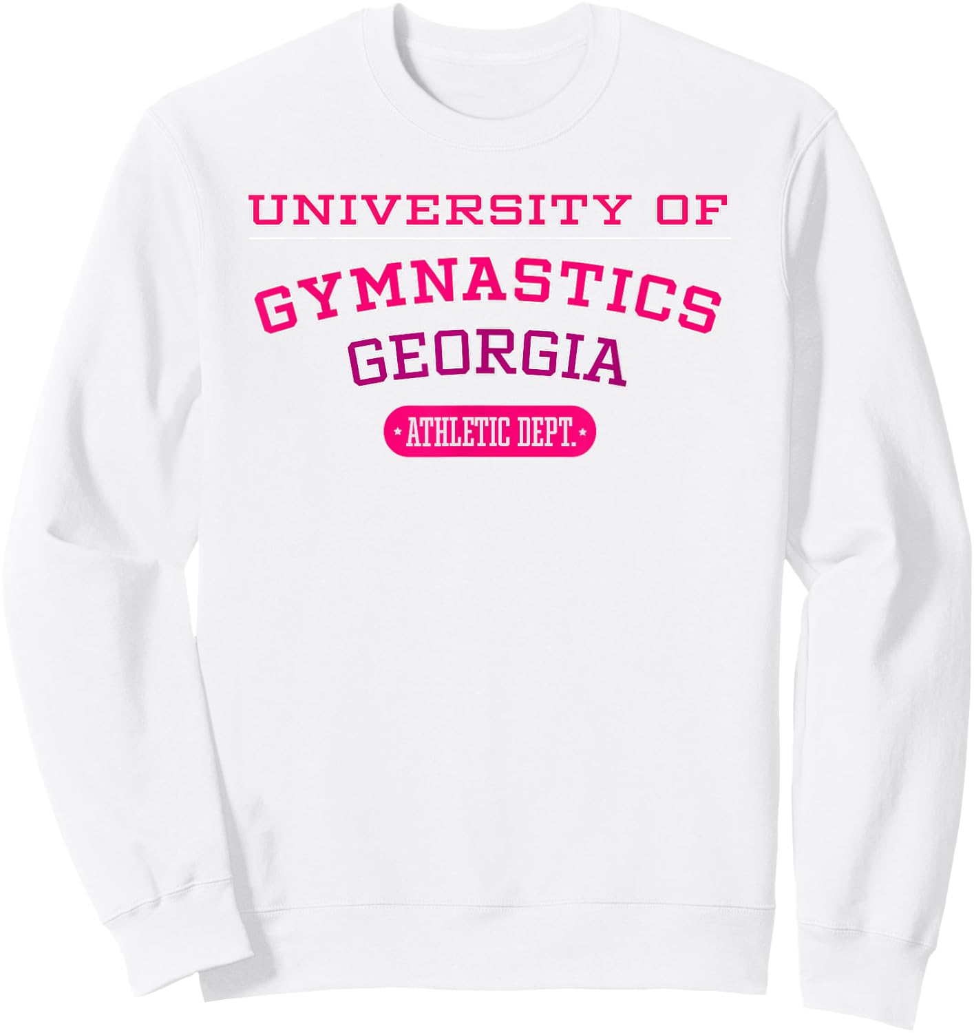 University of Gymnastics GEORGIA Athletic Dept. Sweatshirt - Sweatshirt | White