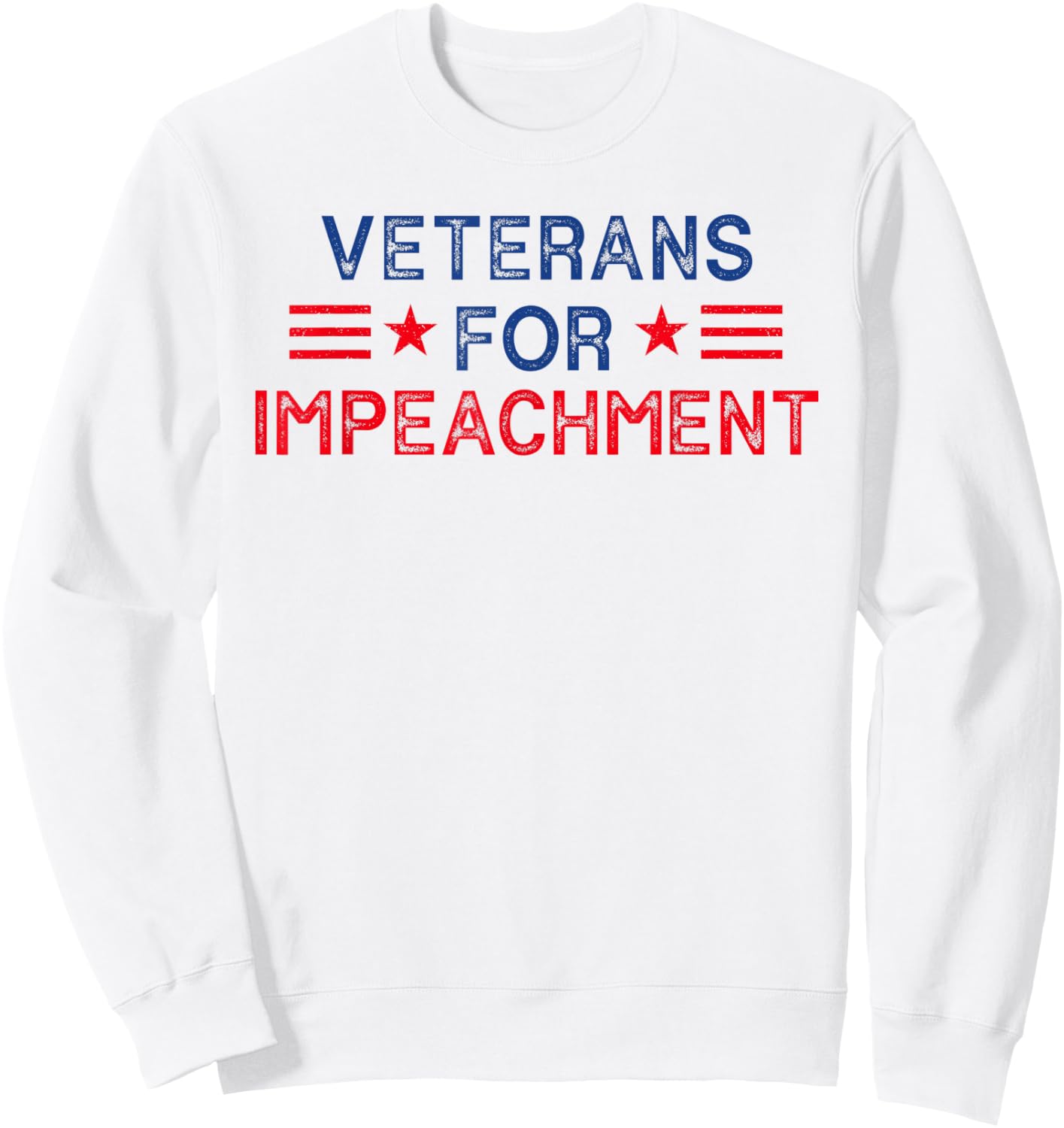 Veterans For Impeachment Vintage Sweatshirt - Sweatshirt | White