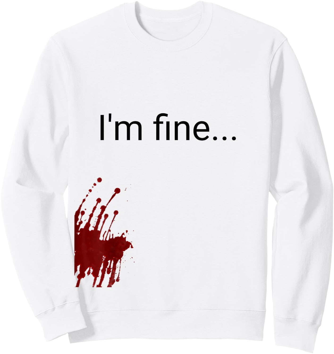 Halloween Zombie victim costume t Shirt men women Sweatshirt - Sweatshirt | White