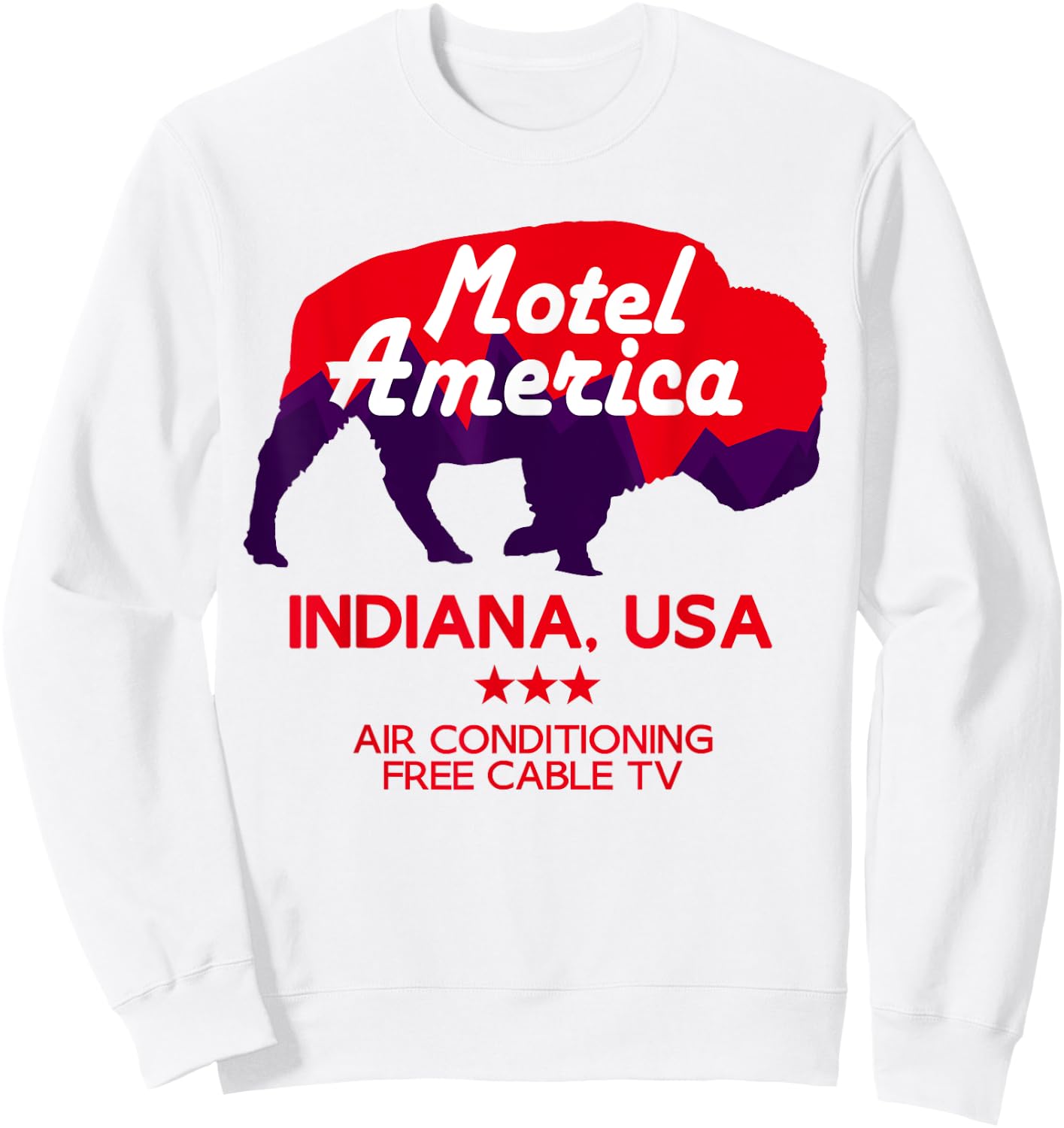 Motel America Novelty Shirt Sweatshirt - Sweatshirt | White
