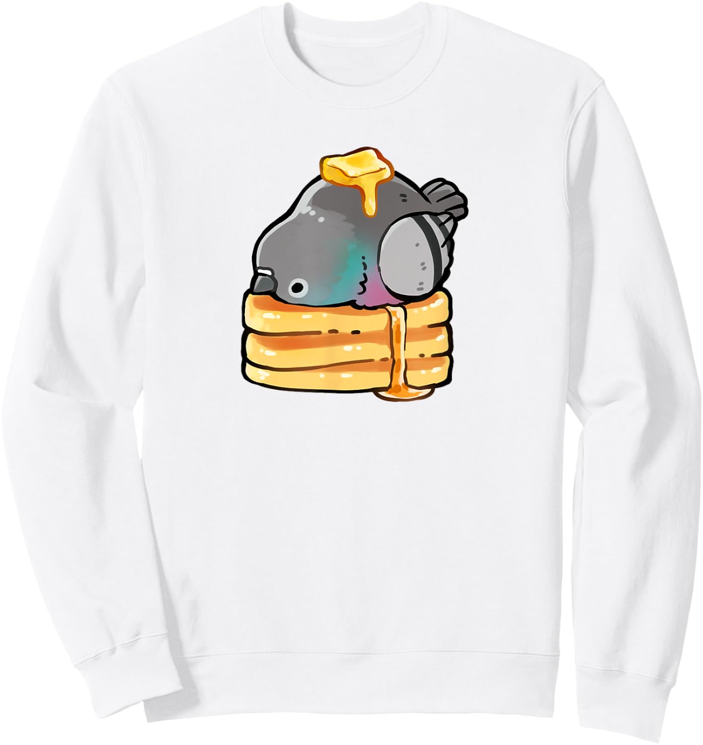 Pigeon Pancake (Common Pigeon) Sweatshirt - Sweatshirt | White