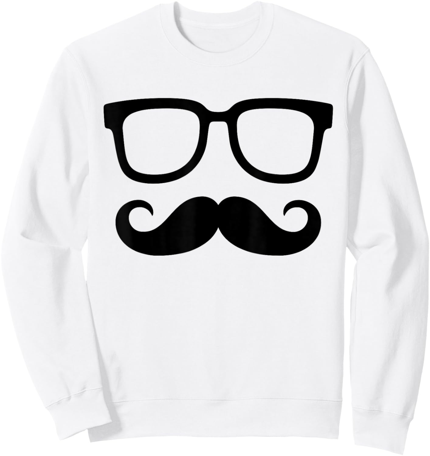 Pink Mustache Glasses Shirts Sweatshirt - Sweatshirt | White