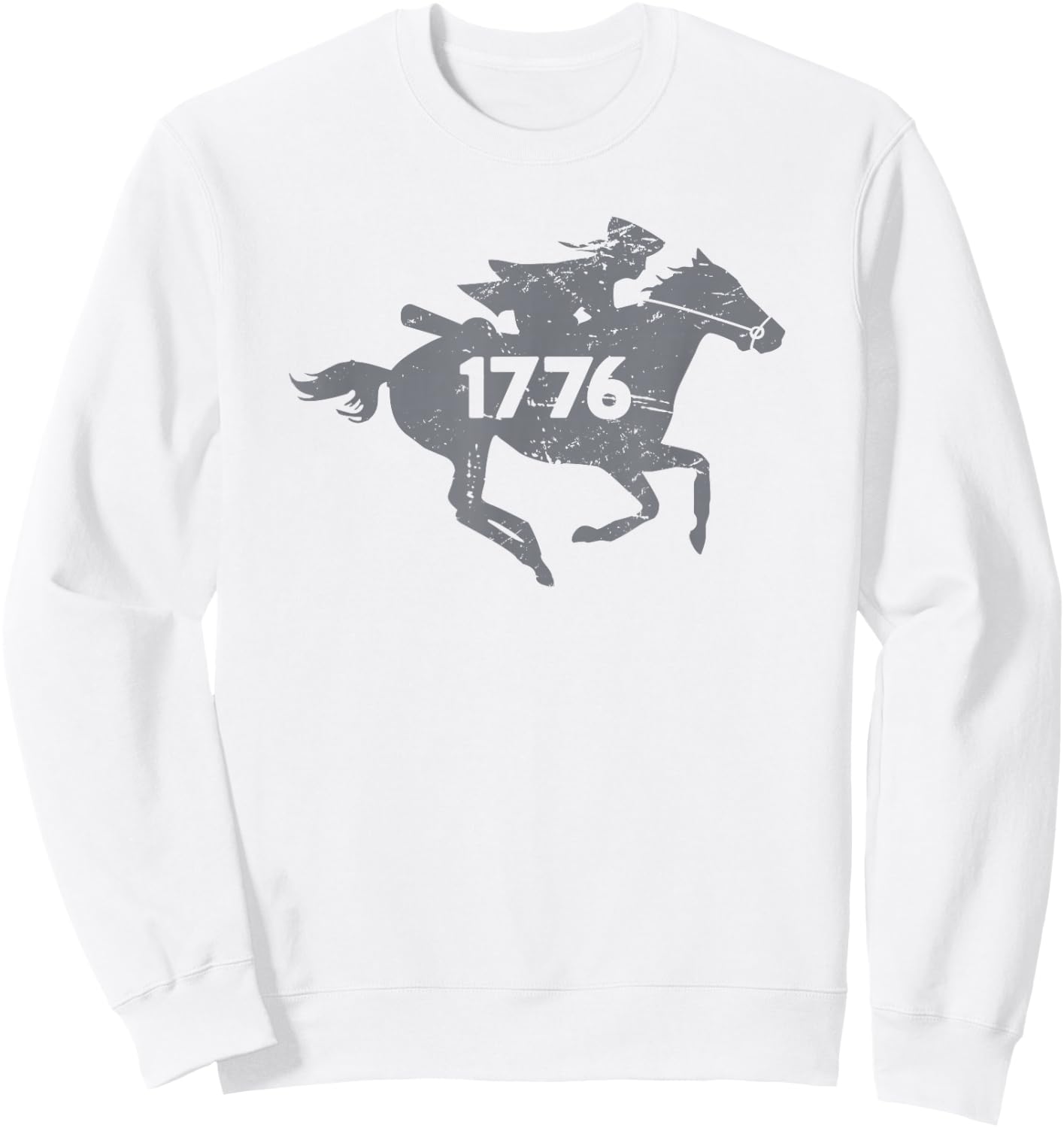 1776 American Revolutionary War Sweatshirt - Sweatshirt | White