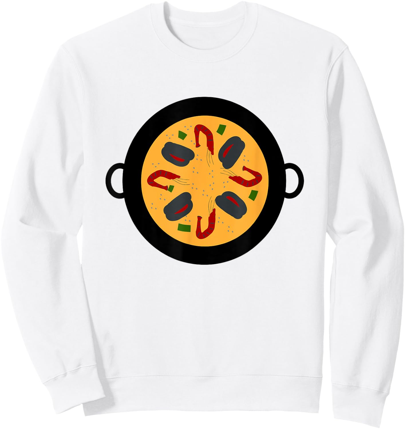 Paella Spanish Food Spain Valencia Sweatshirt - Sweatshirt | White