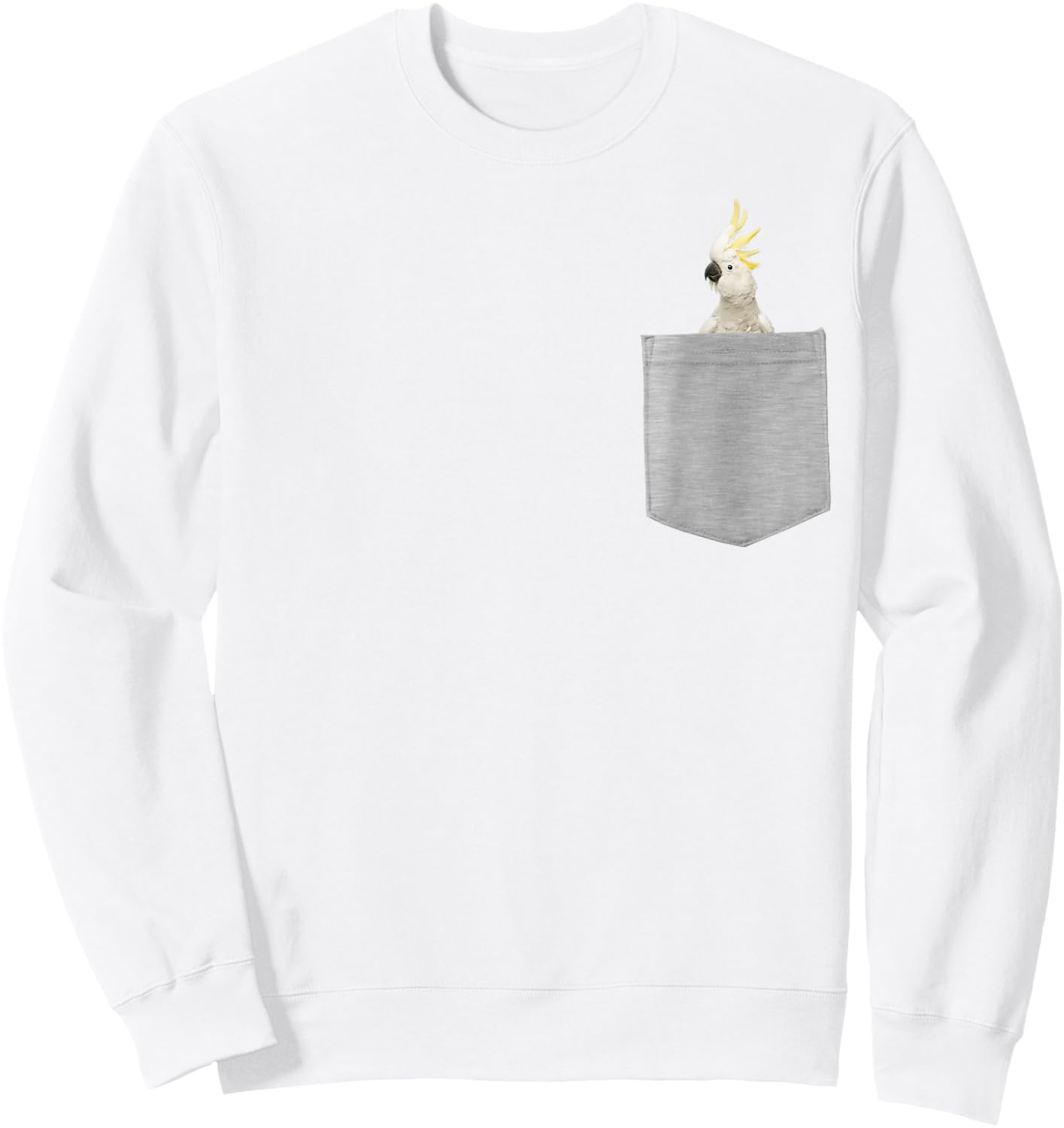 Animal in Your Pocket Crested Cockatoo Sweatshirt - Sweatshirt | White