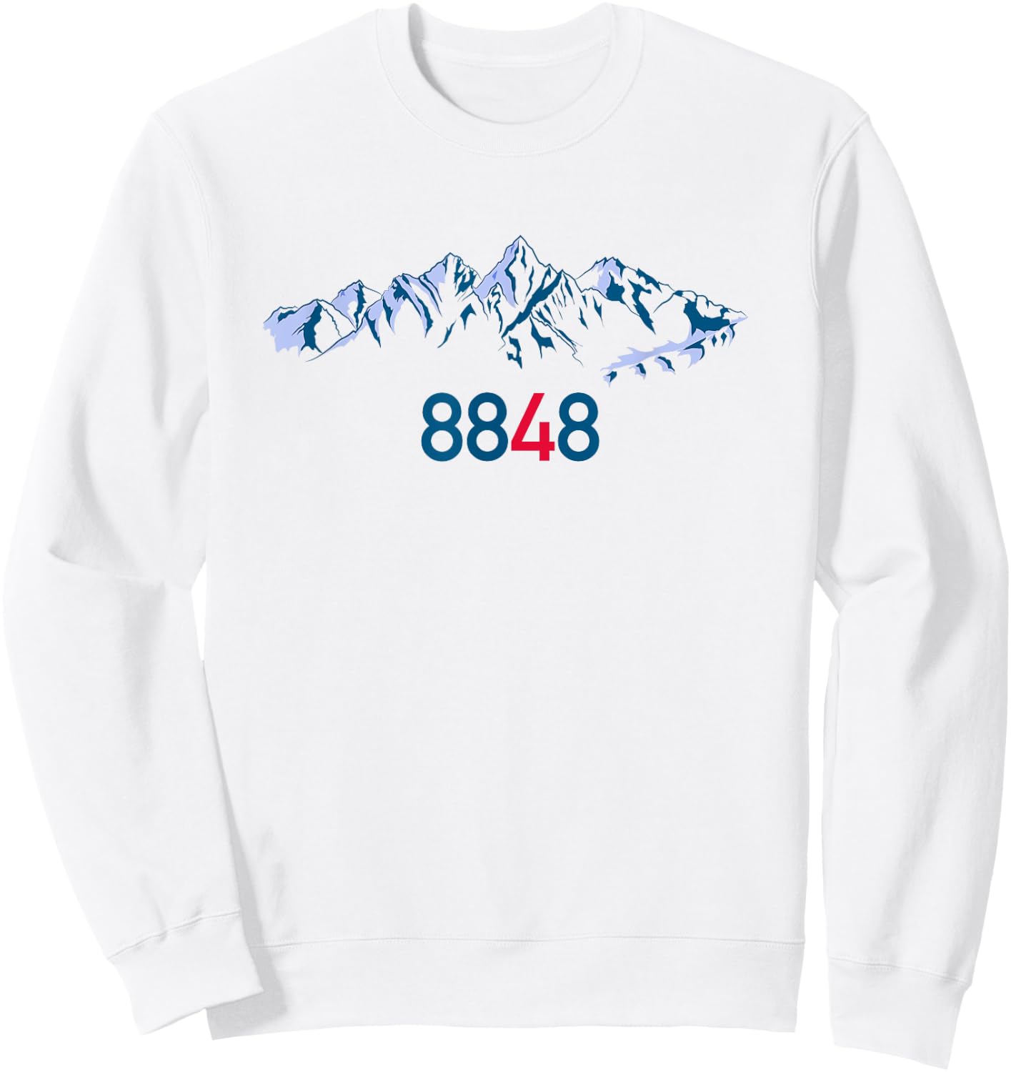 Mount Everest 8848 Sagarmatha Mountaineer Adventure Sweatshirt - Sweatshirt | White