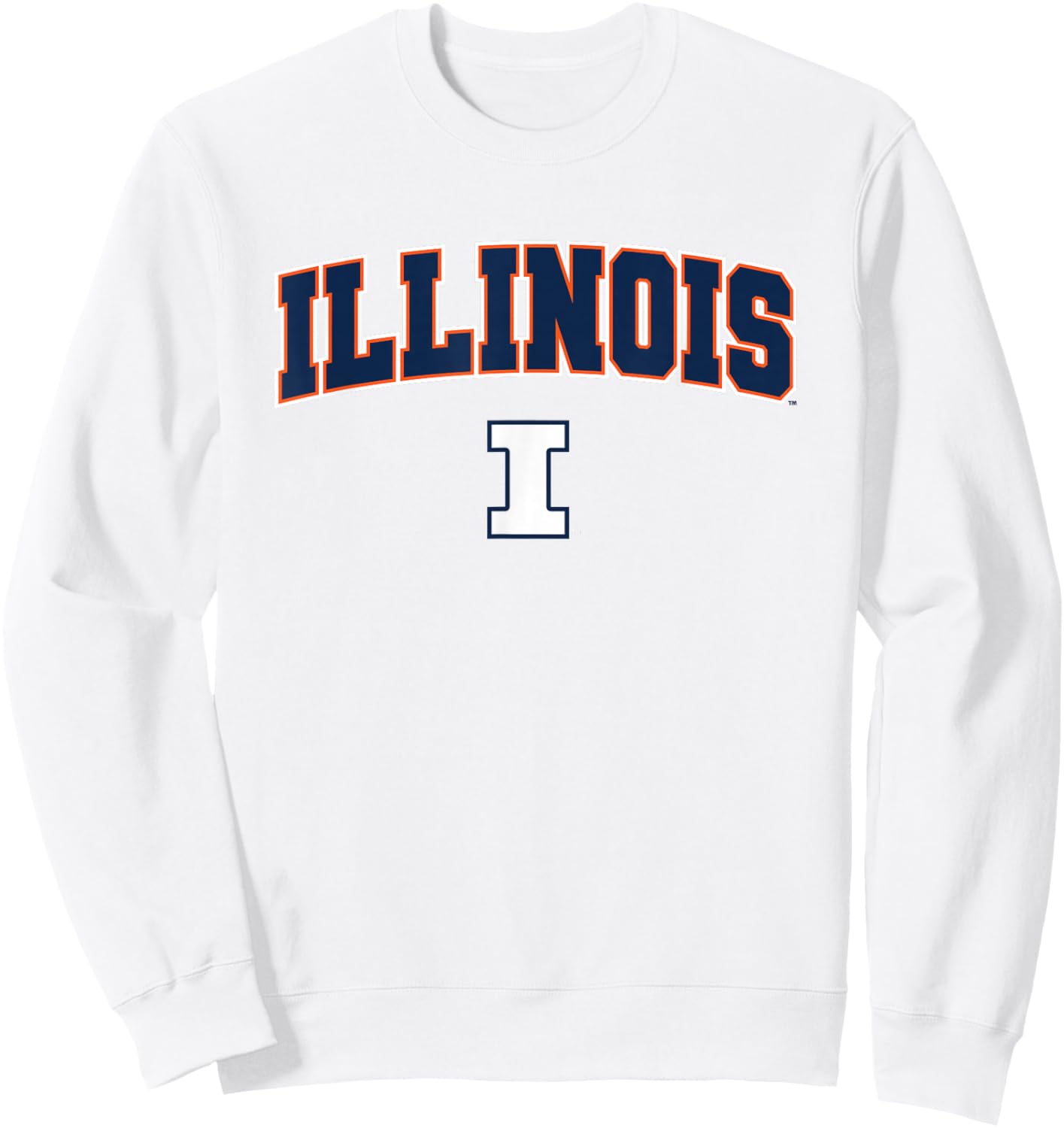 University of Illinois Fighting Illini Arch Logo Sweatshirt - Sweatshirt | White