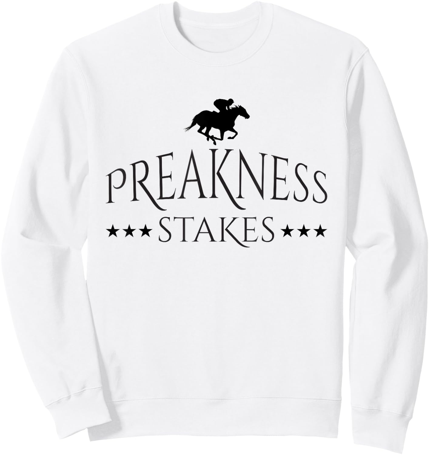 Preakness Horse Racing Shirts , Stakes Apparel Sweatshirt - Sweatshirt | White
