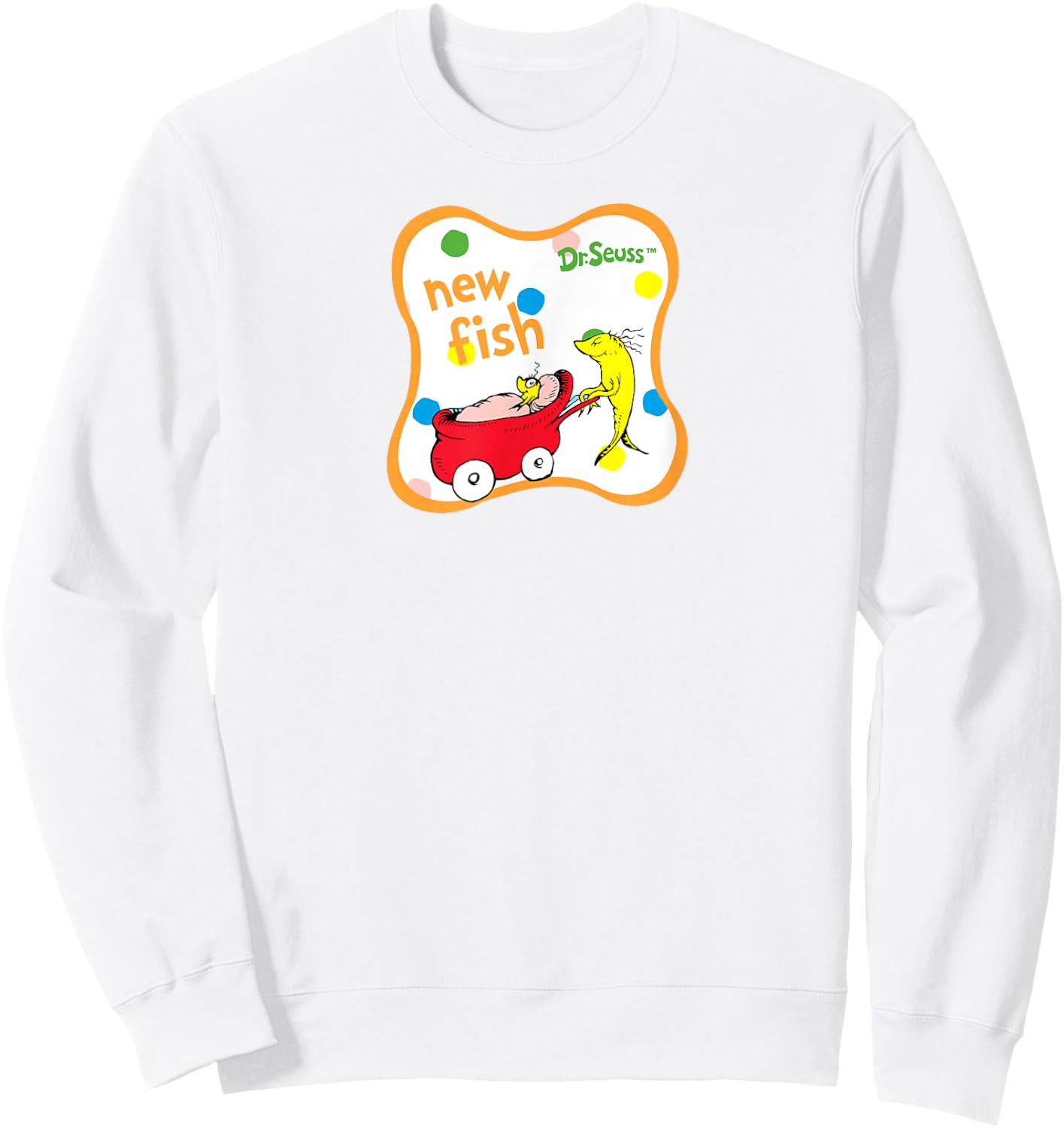 Dr. Seuss New Fish Sweatshirt - Sweatshirt | White