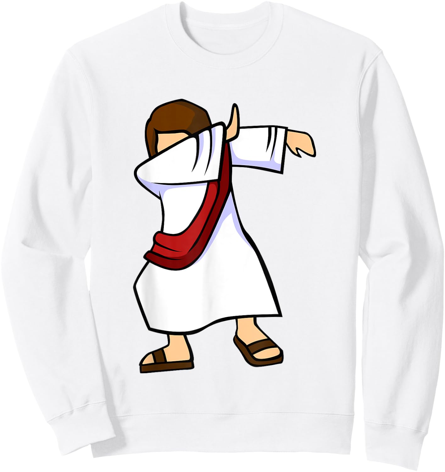 Dabbing Jesus Funny Christian Jesus Dab Dance Sweatshirt - Sweatshirt | White