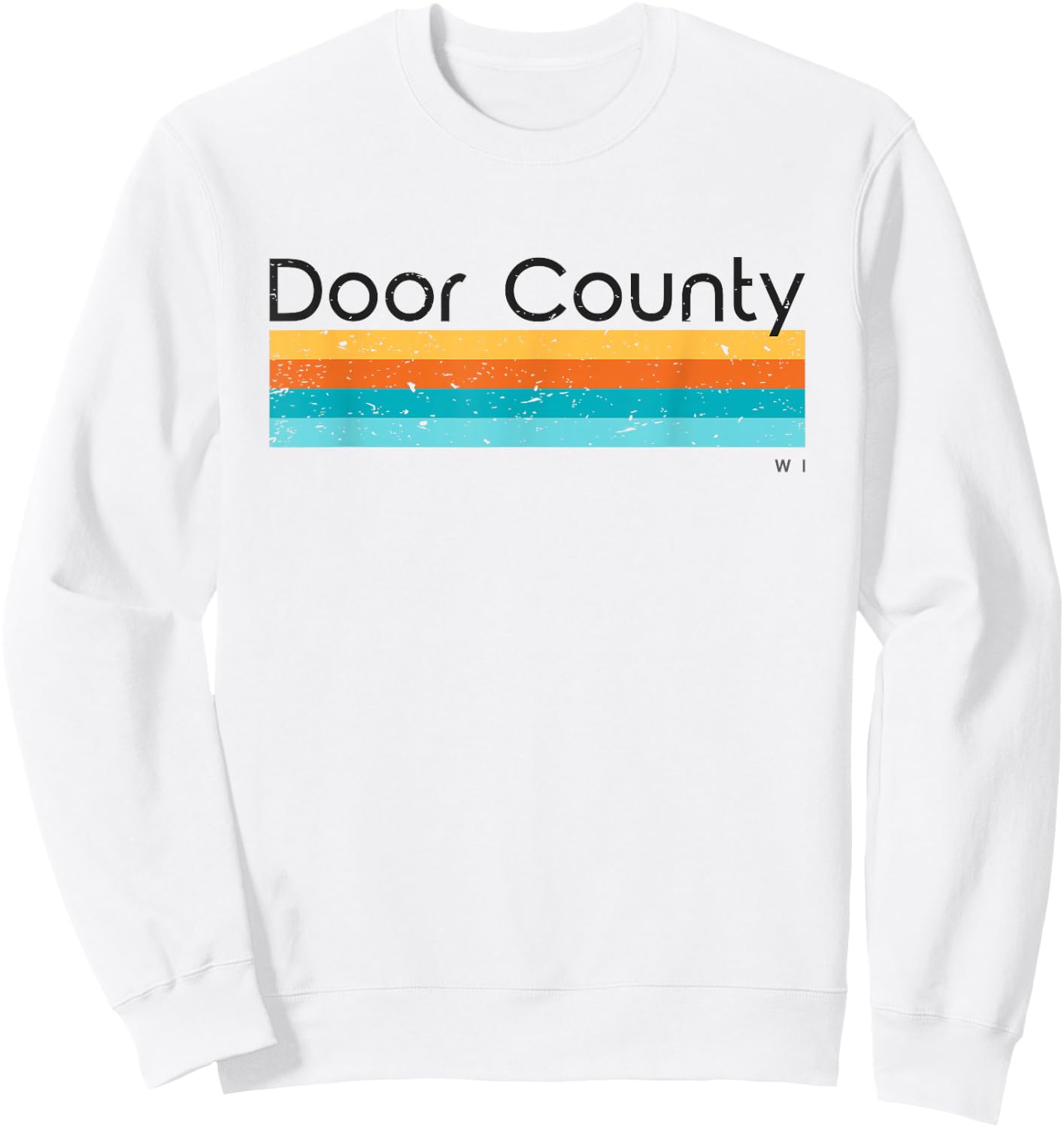 Vintage Door County WI Retro Design Sweatshirt - Sweatshirt | White