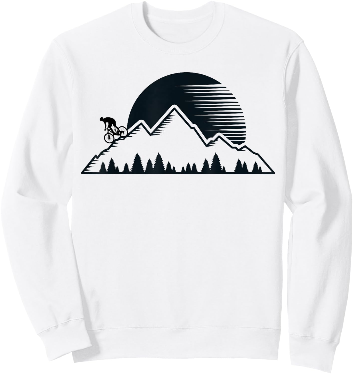 Vintage Mountain Bike - Outdoor MTB Downhill Biking Men Sweatshirt - Sweatshirt | White