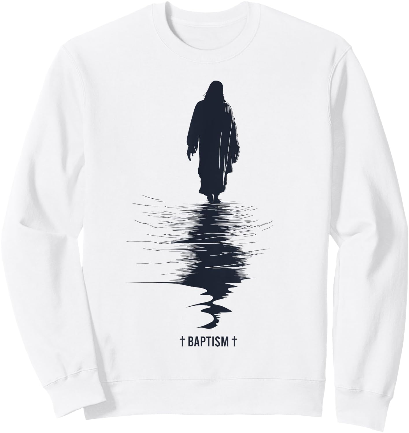 Jesus baptism Sweatshirt - Sweatshirt | White