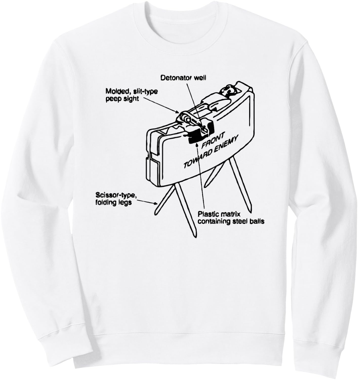 Funny Infantry Claymore Mine shirt 0311 11B Sweatshirt - Sweatshirt | White