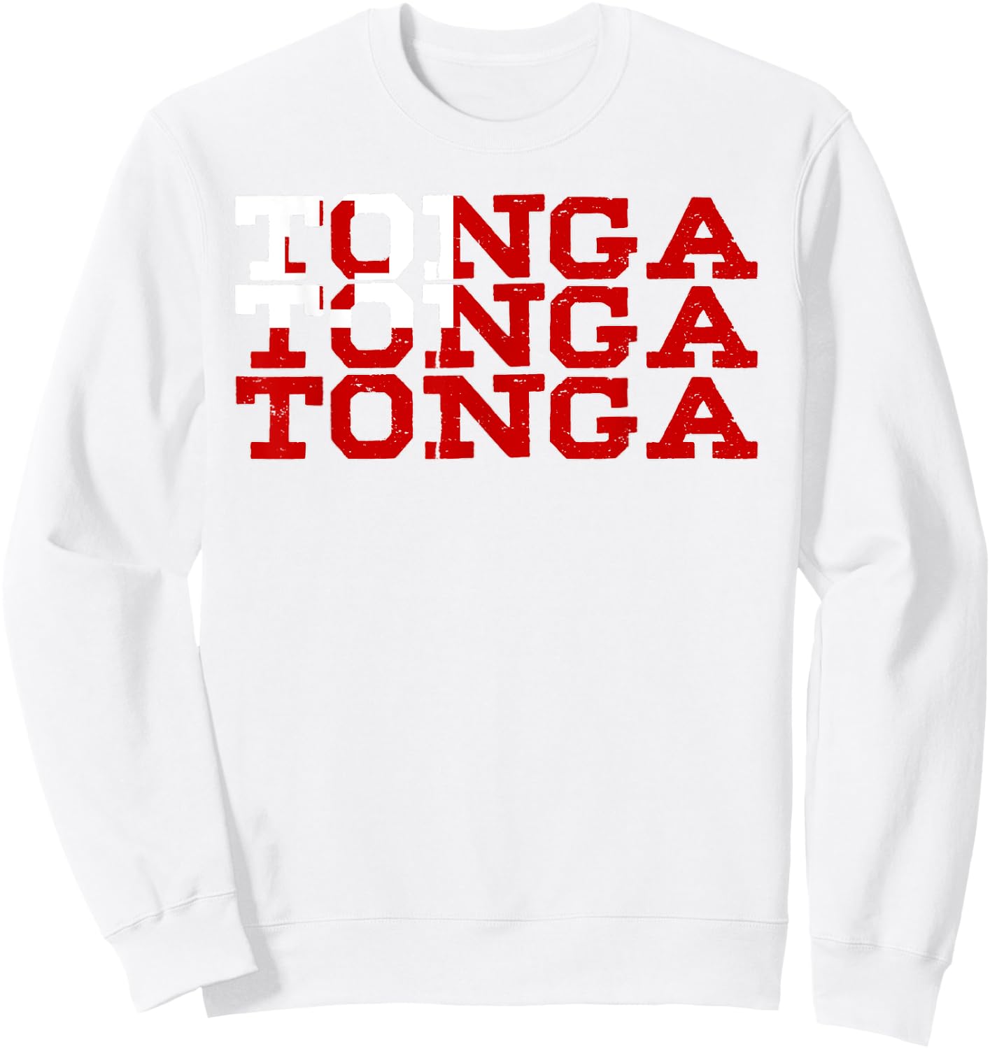 TONGA | Tongan Flag Sports Lovers Sweatshirt - Sweatshirt | White