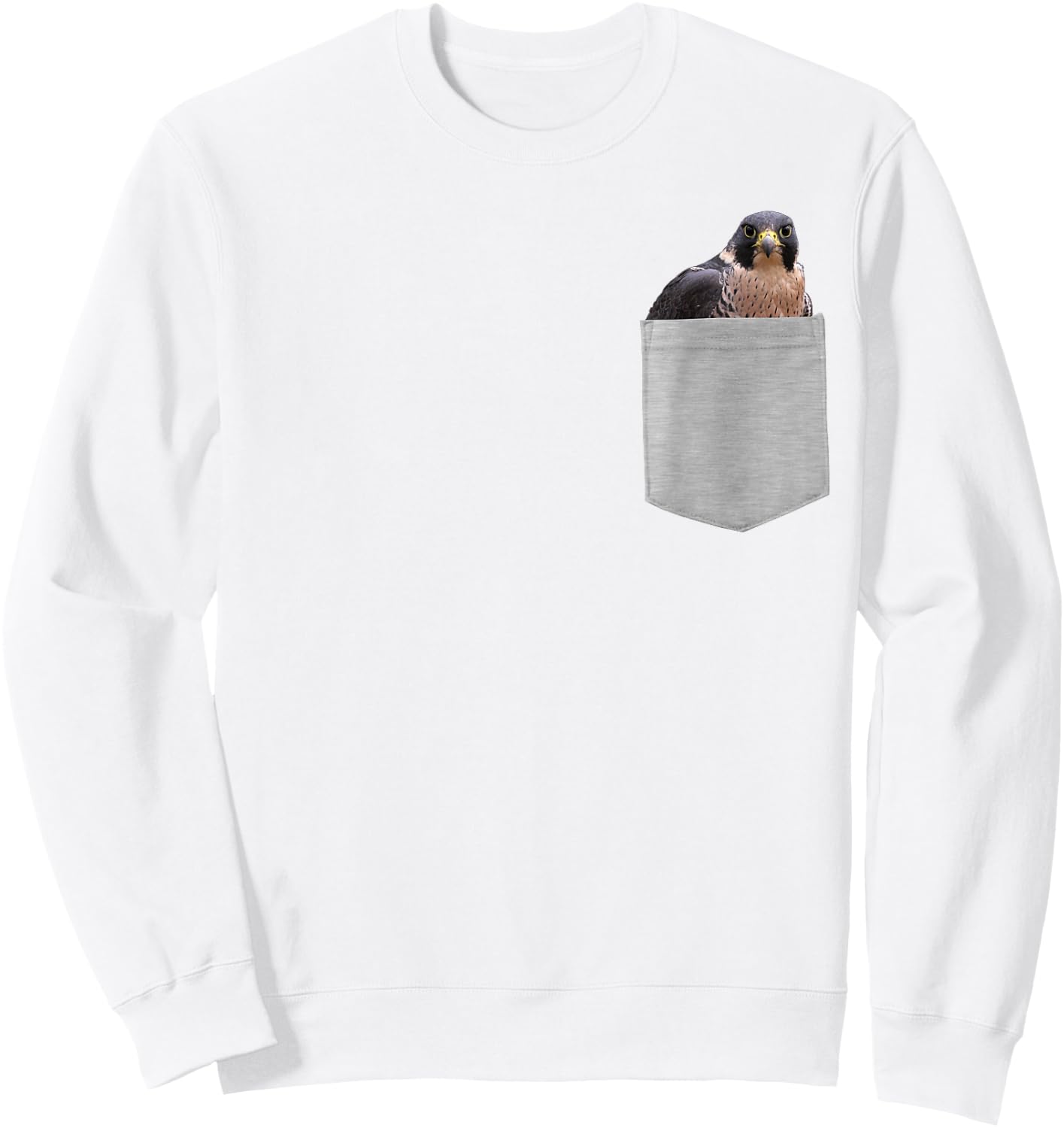 Animal in Your Pocket Peregrine Falcon (Falco peregrinus) Sweatshirt - Sweatshirt | White