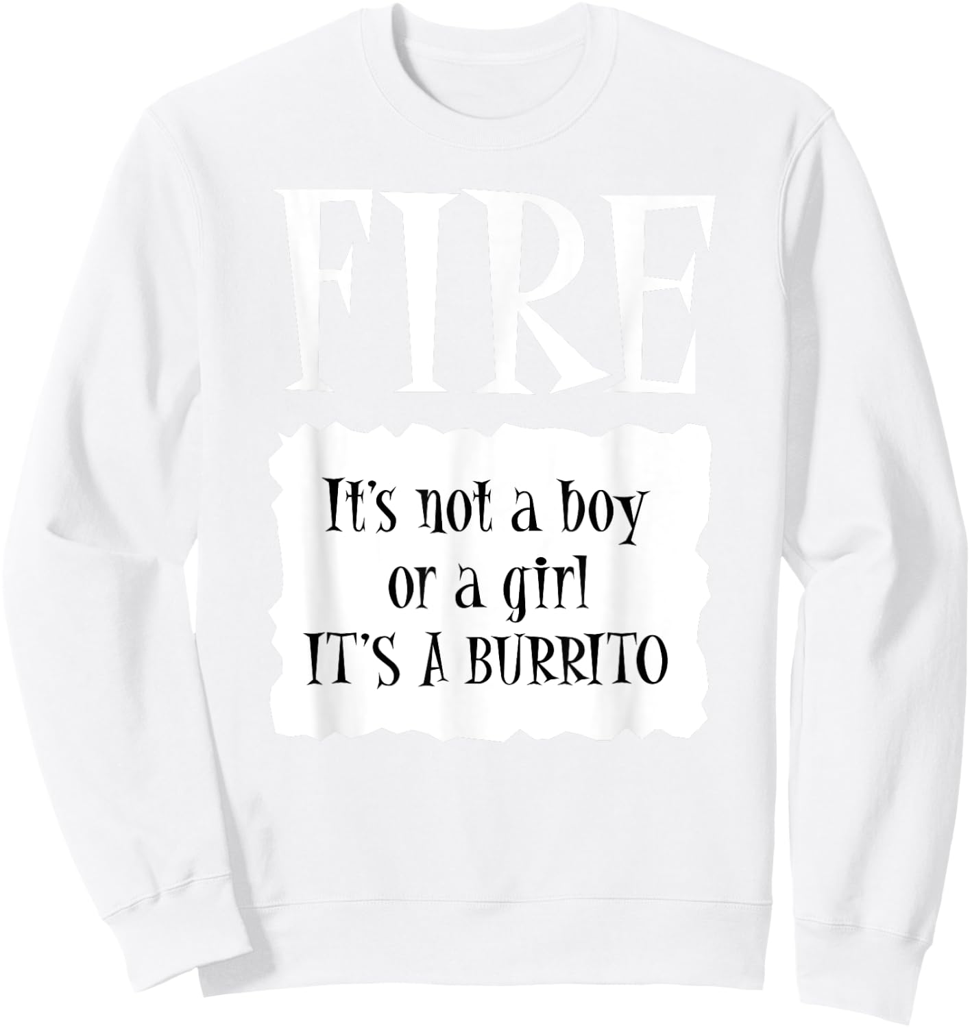 FIRE - Hot Packet Halloween Taco Costume Sweatshirt - Sweatshirt | White