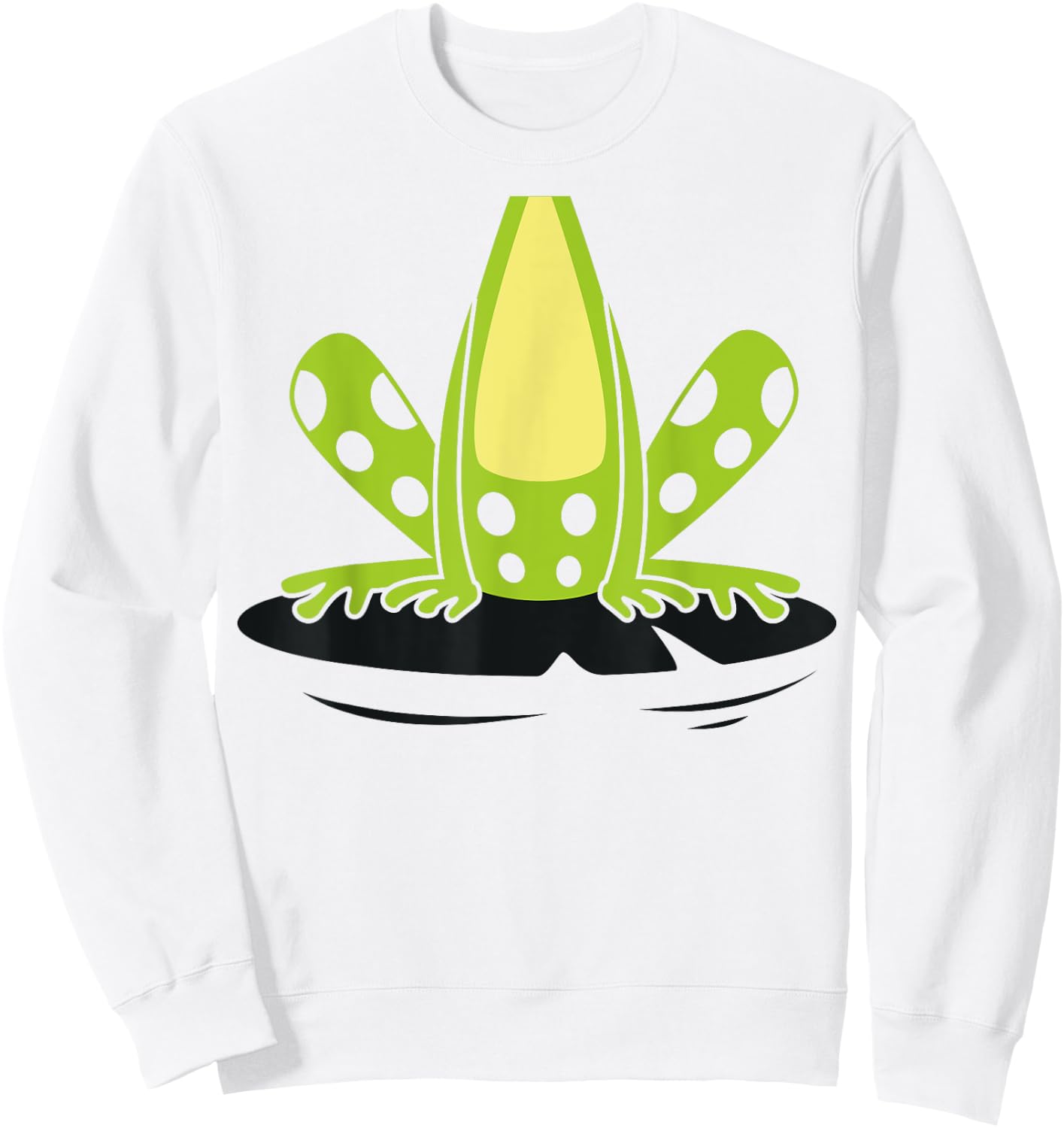 Frog Body Costume Cute Easy Reptile Halloween Gift Sweatshirt - Sweatshirt | White