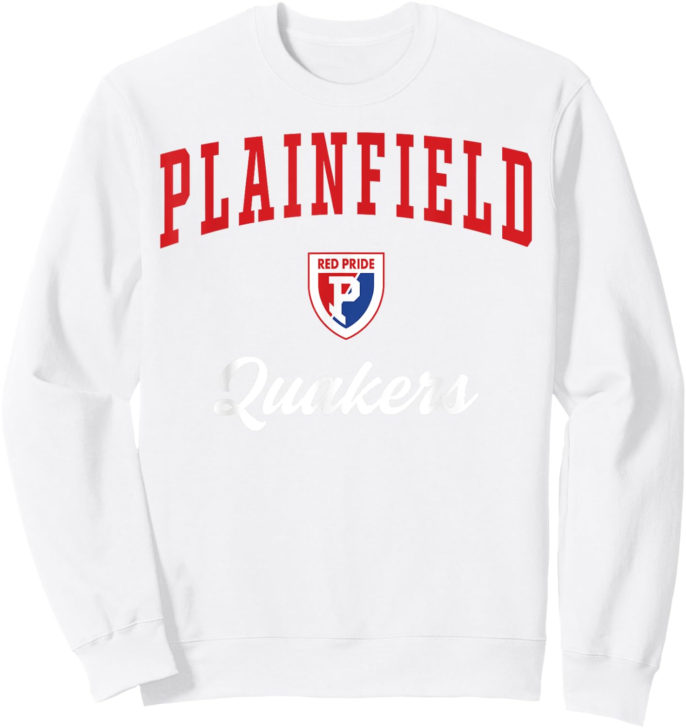 Plainfield High School Quakers Sweatshirt - Sweatshirt | White