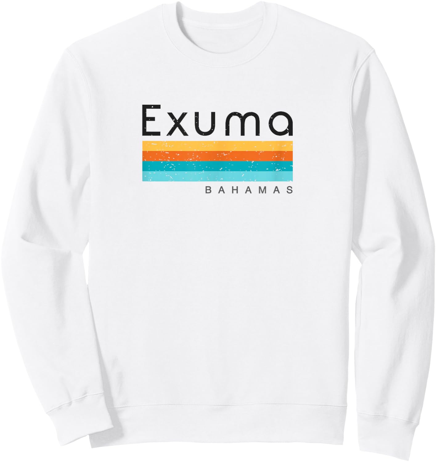 Vintage Exuma Bahamas Dominican Republic Retro Design T-shir Sweatshirt - Sweatshirt | White