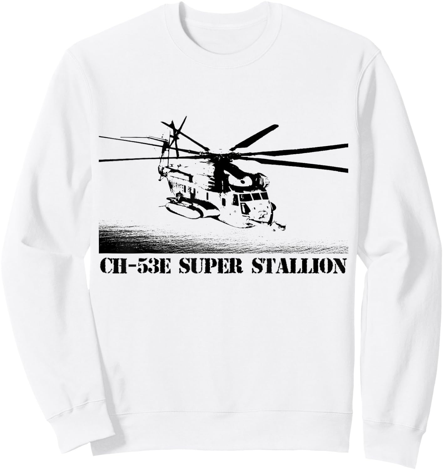 CH53E Super Stallion helicopter crew Sweatshirt - Sweatshirt | White