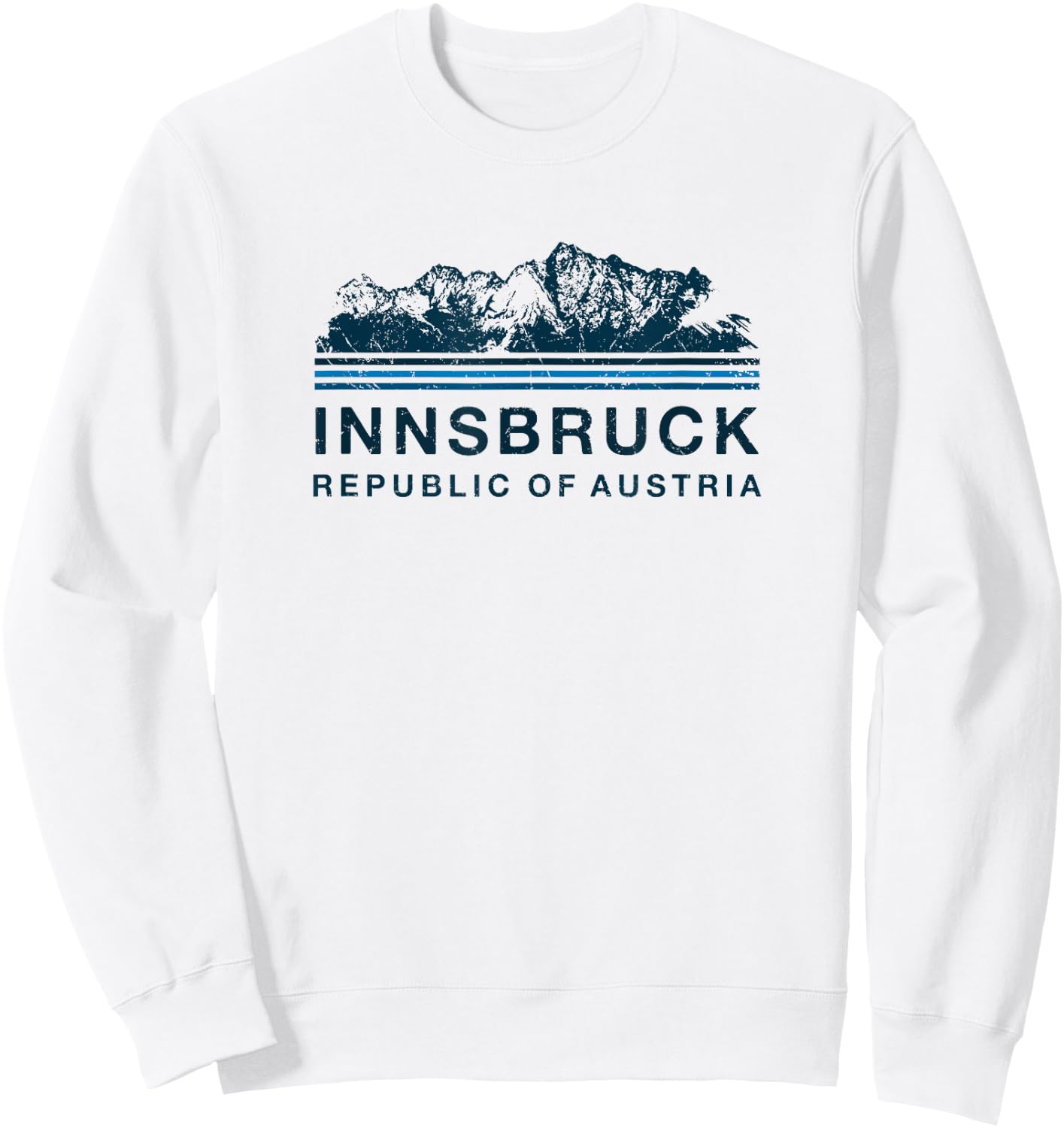 Innsbruck Austria Mountains Austrian Skiing Vintage Sweatshirt - Sweatshirt | White