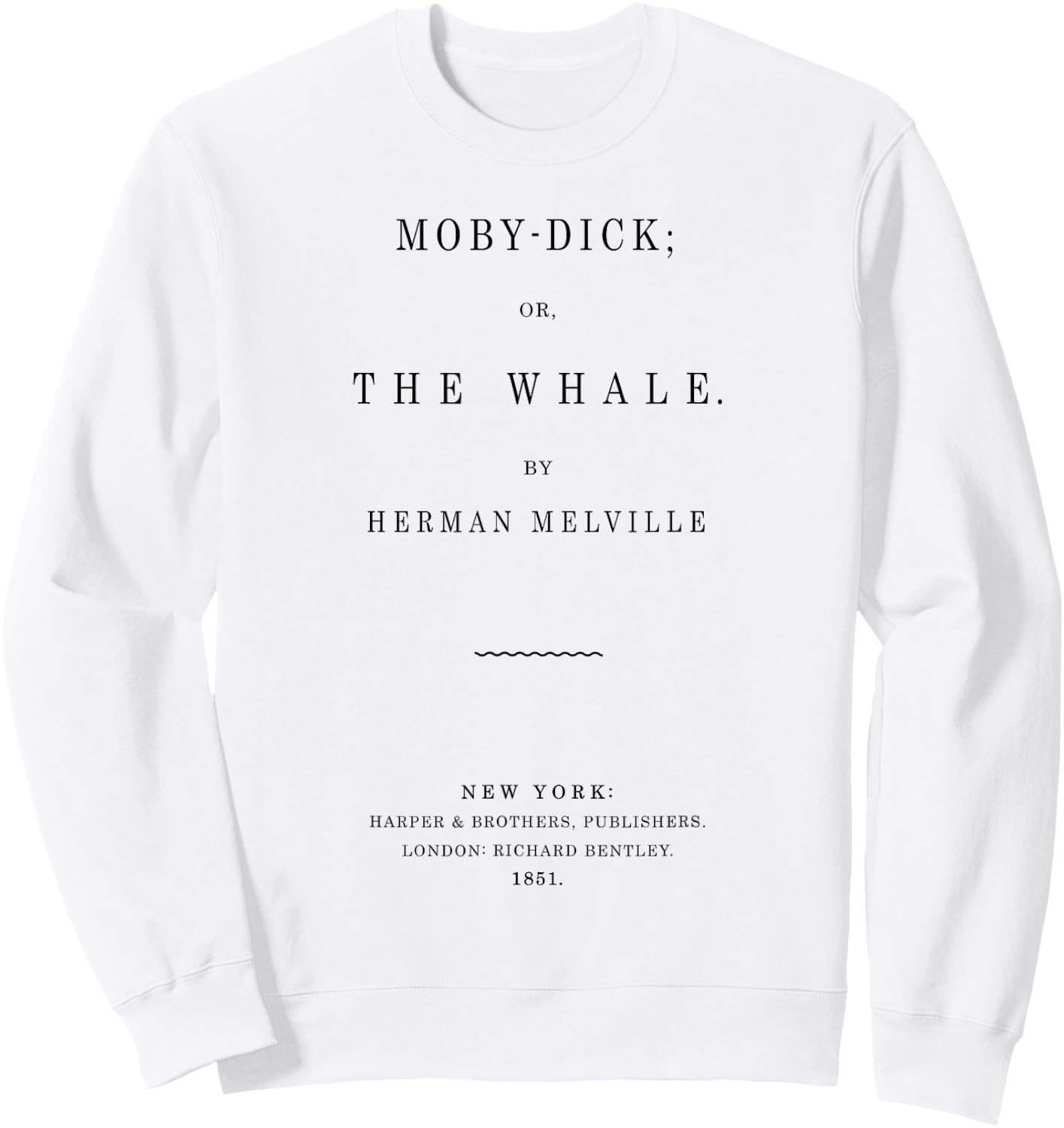 Moby Dick Title Page Literary Book Shirt Sweatshirt - Sweatshirt | White