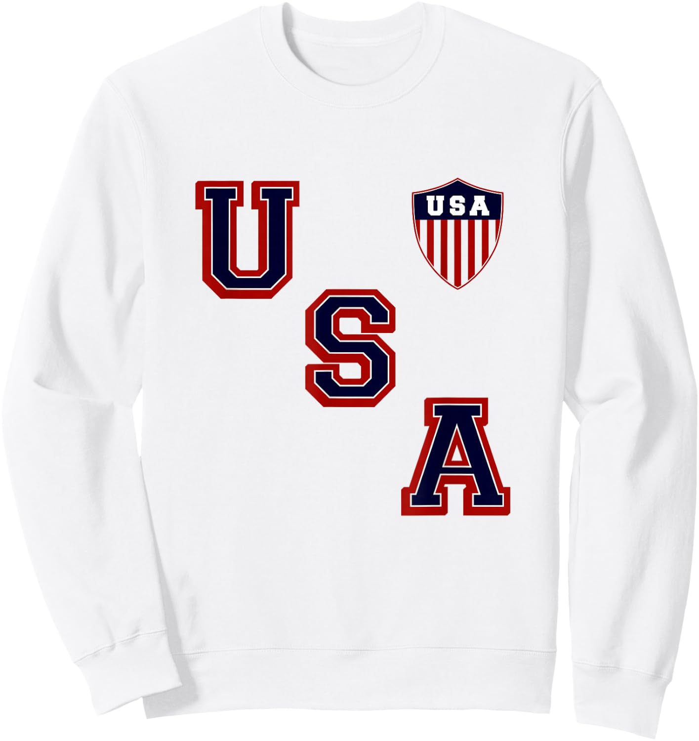 USA Vintage Hockey | 80s Throwback Hockey Jersey Sweatshirt - Sweatshirt | White