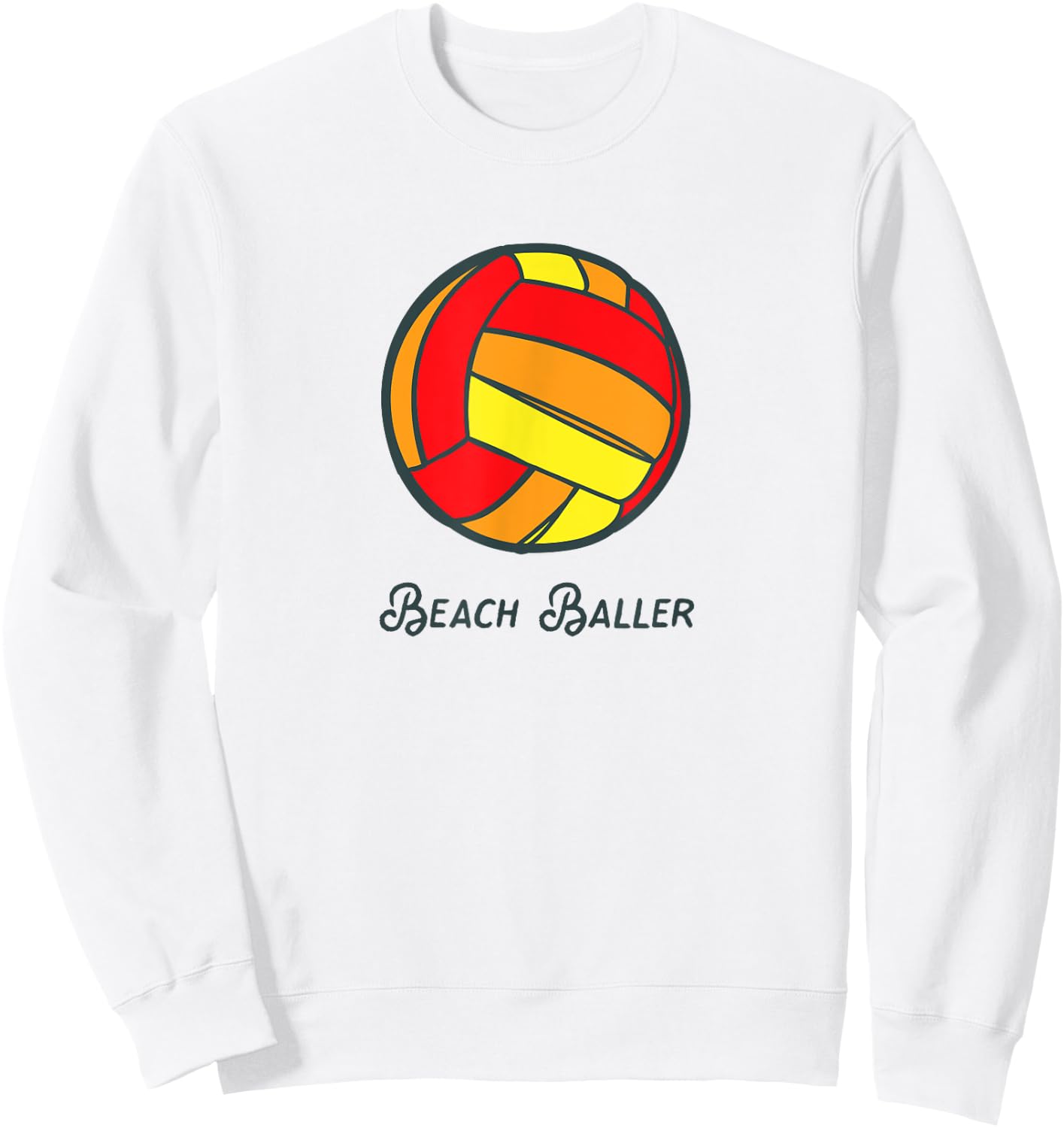 Beach Baller Saturated Sunset Volleyball Shirt Men Women Kids Sweatshirt - Sweatshirt | White