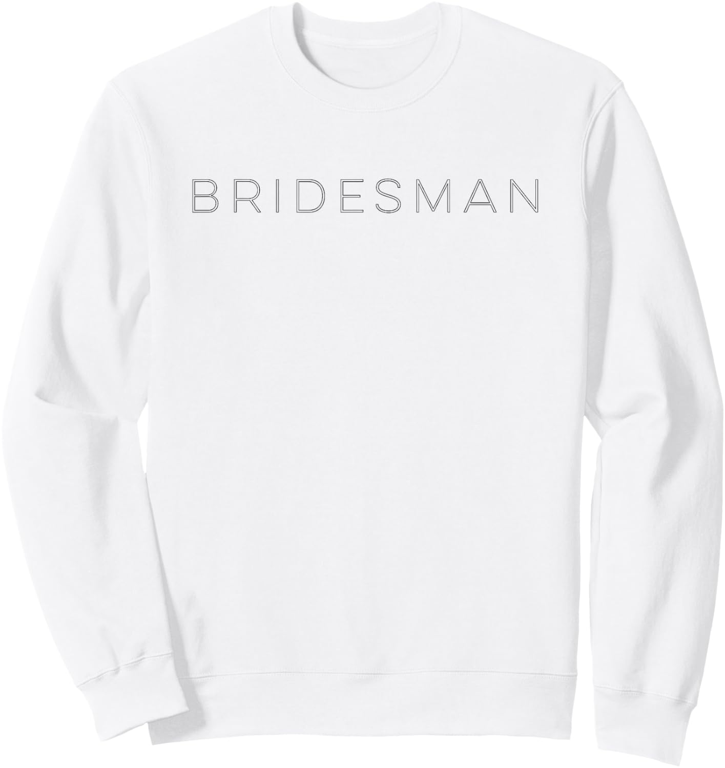 Minimal Simple Bridesman Sweatshirt - Sweatshirt | White