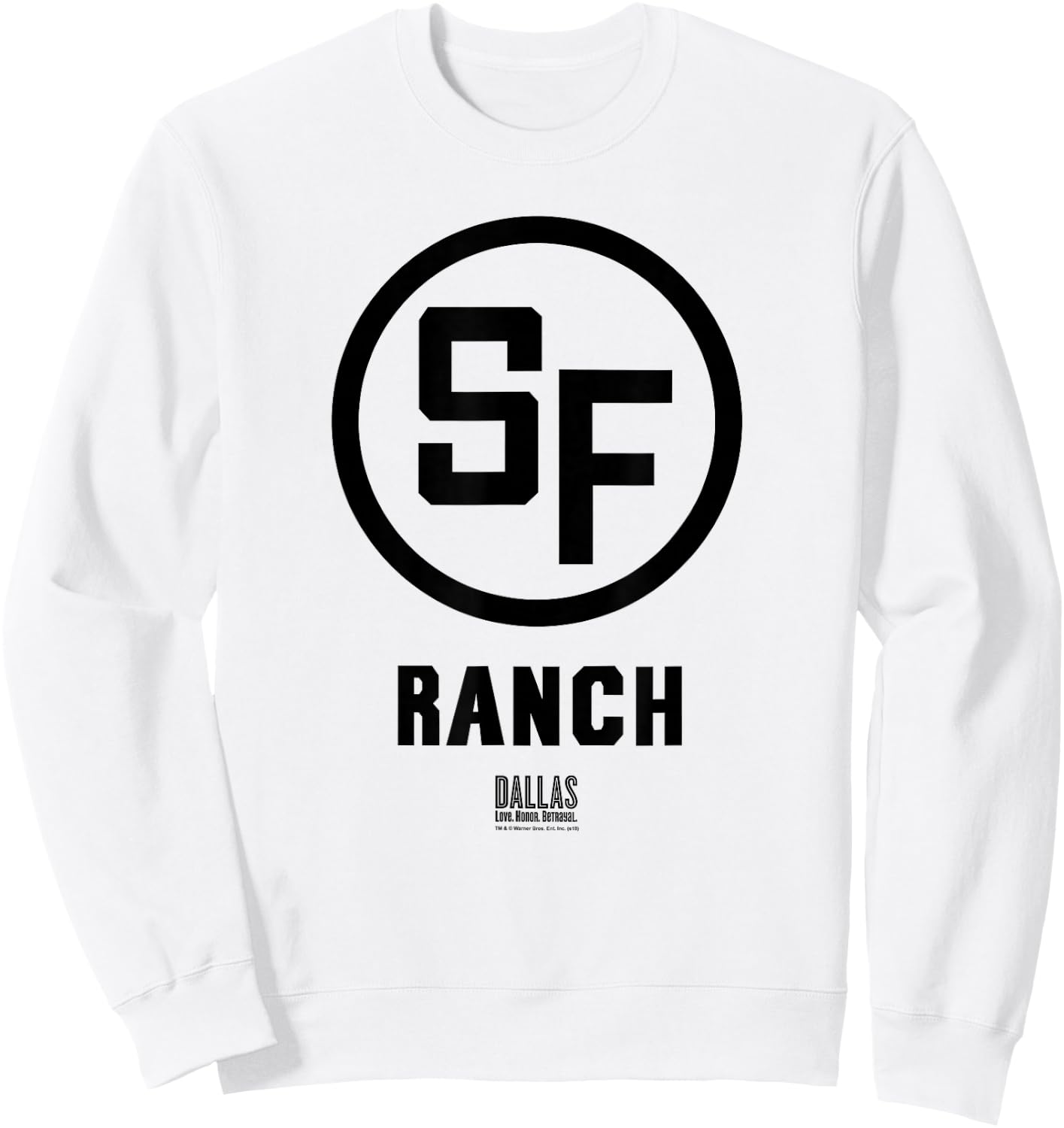 Dallas TV Series Southfork Ranch Gray Sweatshirt - Sweatshirt | White