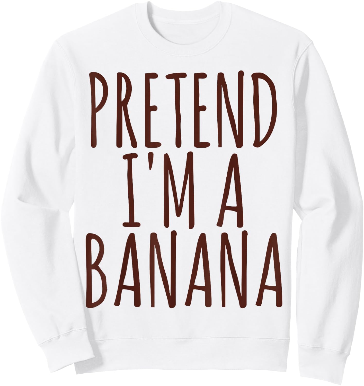 Funny Lazy Halloween Pretend I'm A Banana Gift Small Sweatshirt - Sweatshirt | White