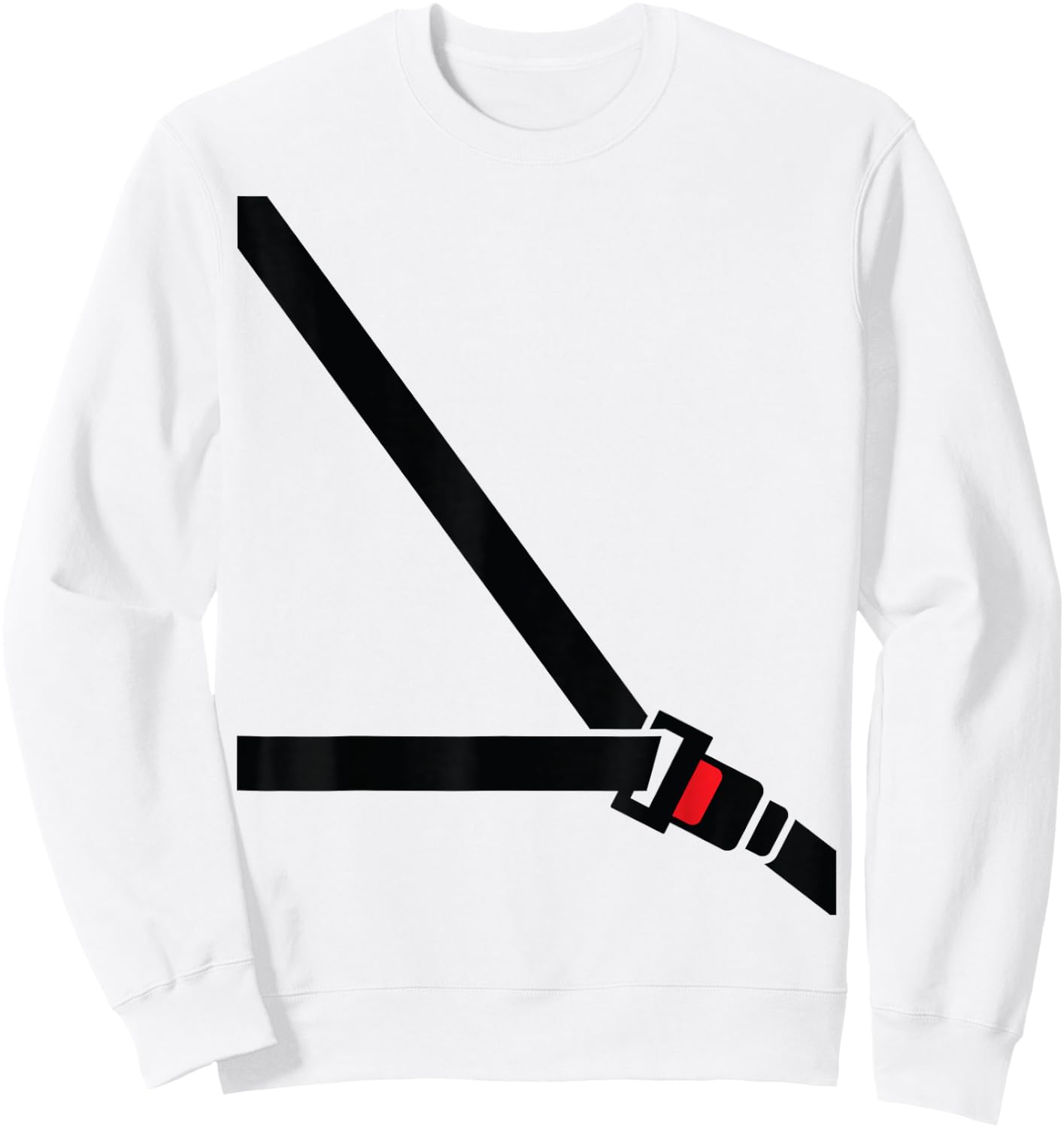 Seat Belt Shirt - Funny Fake Seatbelt - Passenger Sweatshirt - Sweatshirt | White
